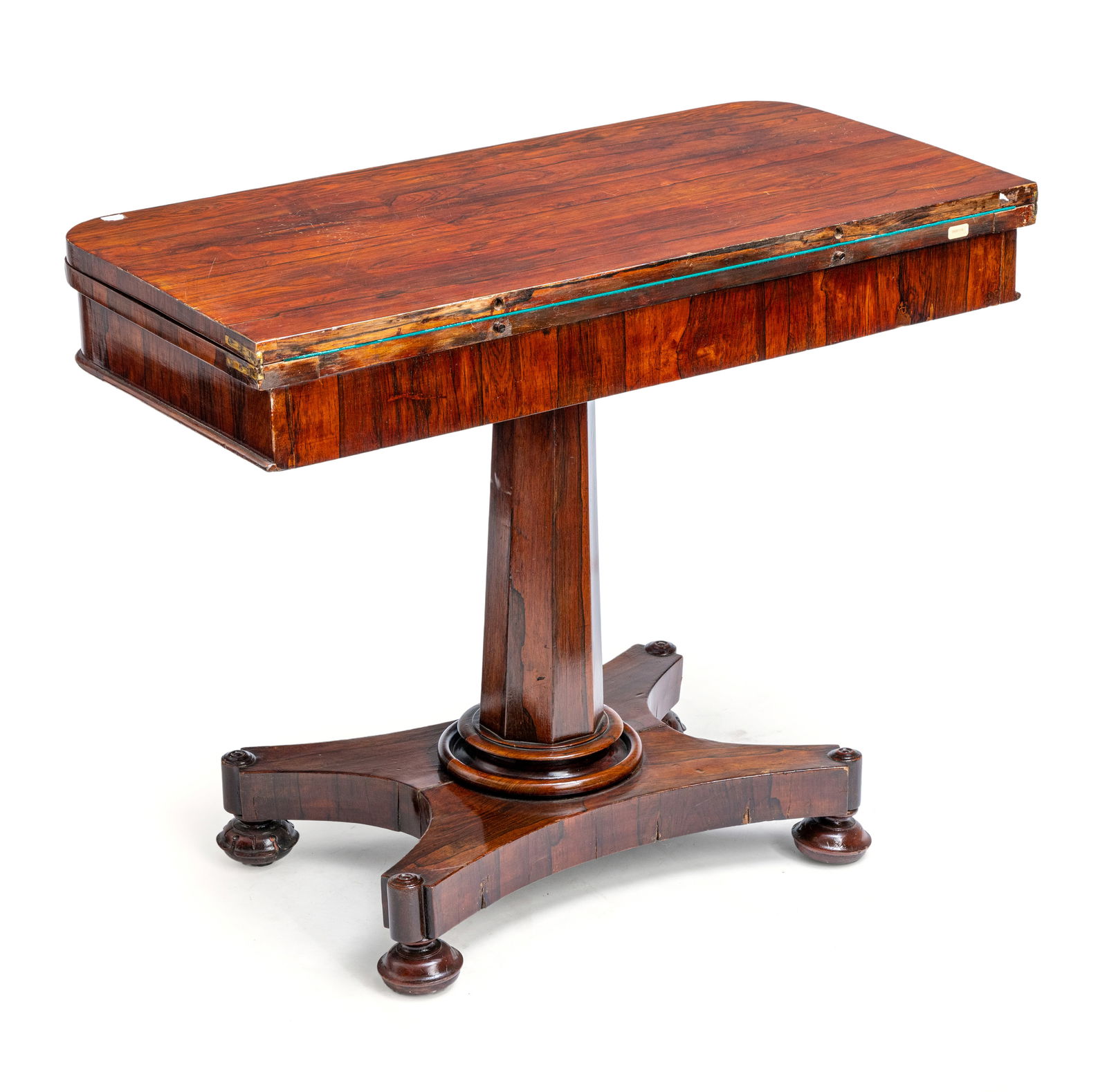 A FABRIC LINED KINGWOOD OCCASIONAL AND GAMING TABLE - 5