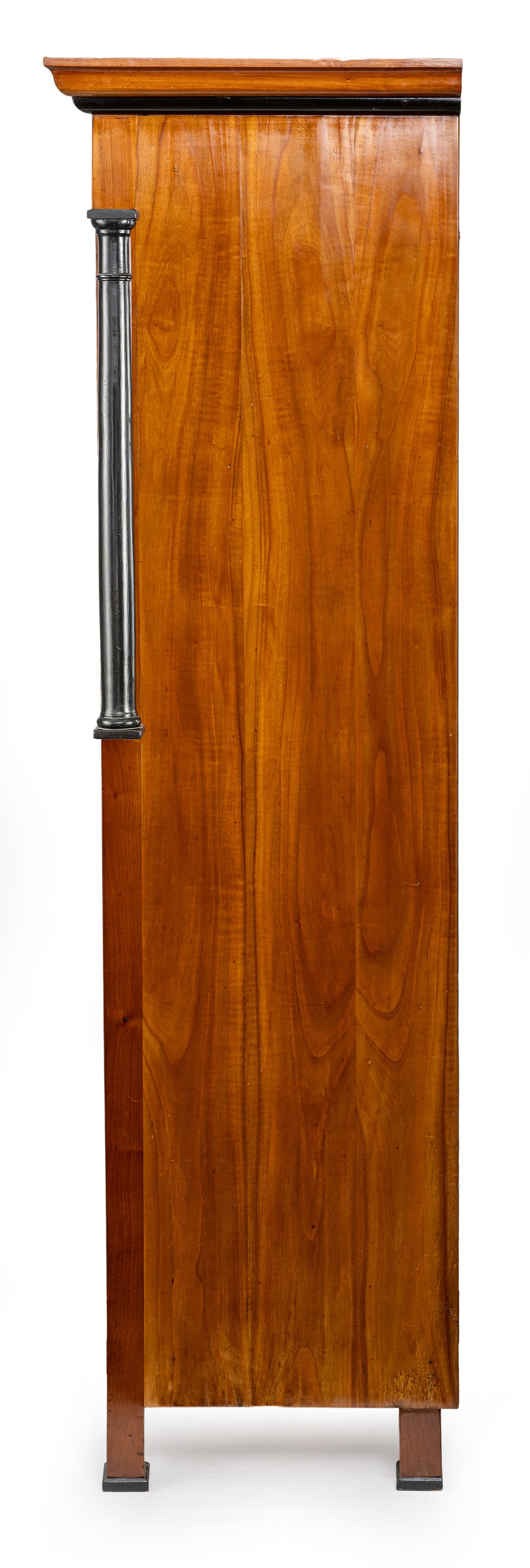 A GERMAN BIEDERMEIER BRASS MOUNTED PARTIALLY EBONIZED CHERRYWOOD DISPLAY CUPBOARD - 5