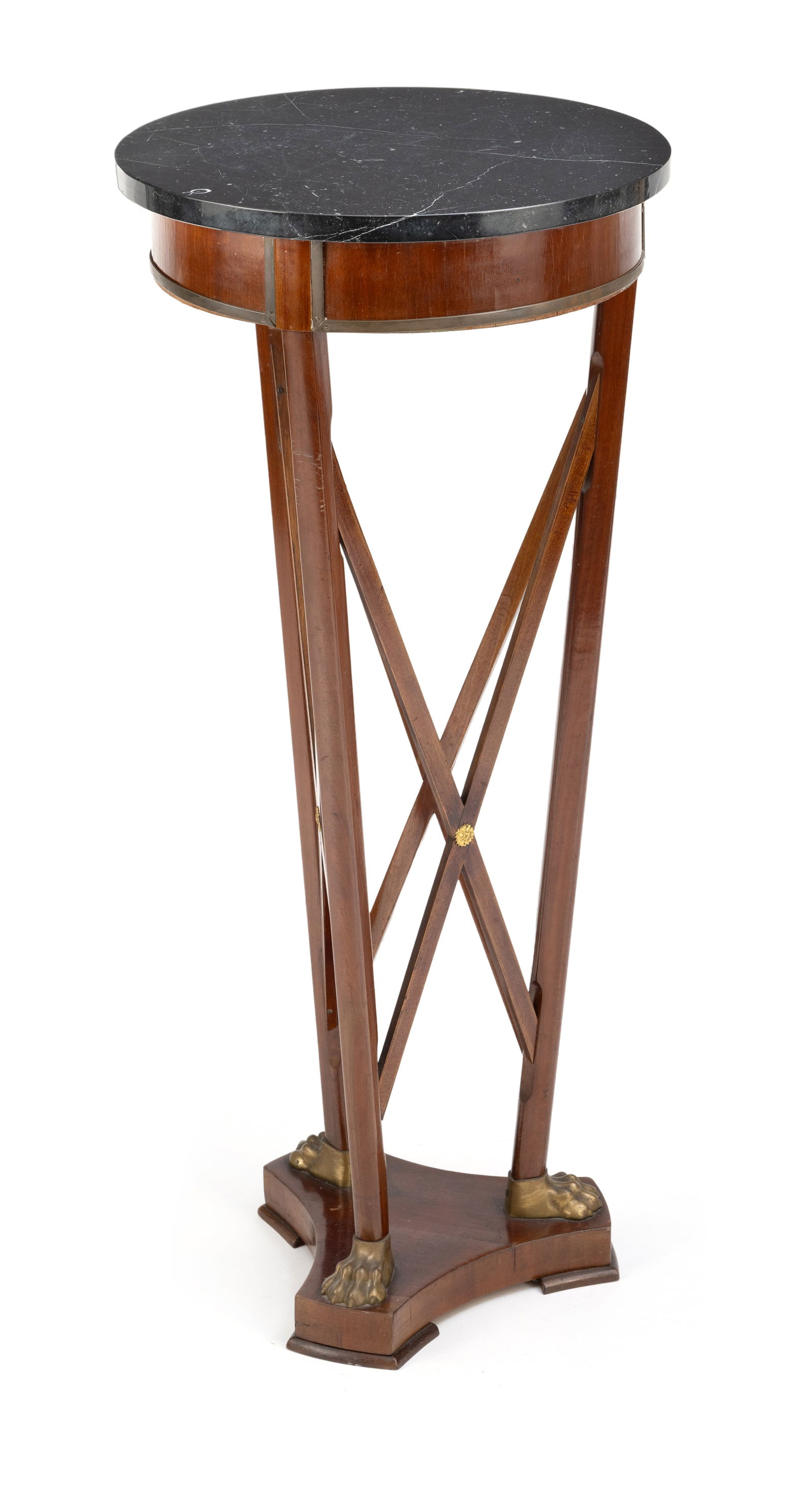 A BRASS MOUNTED MAHOGANY GUERIDON - 3