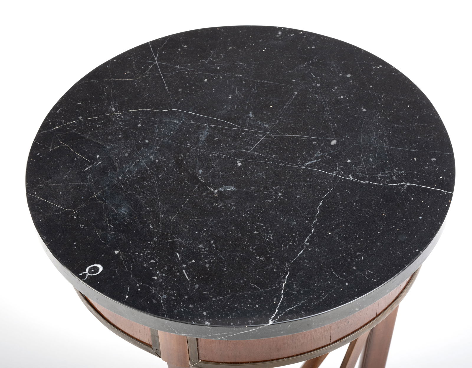 A BRASS MOUNTED MAHOGANY GUERIDON - 4