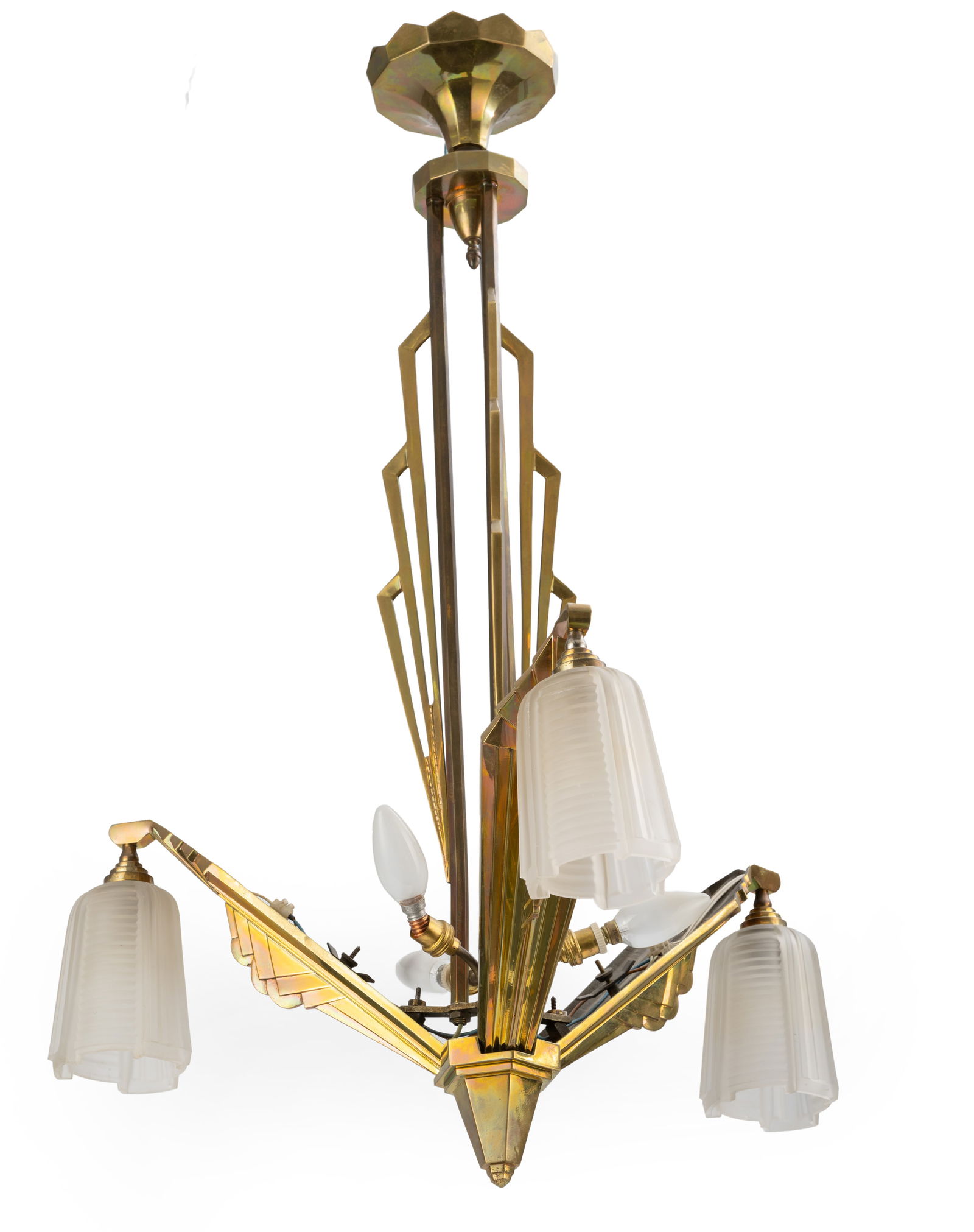 AN ART NOUVEAU CHANELIER - 3