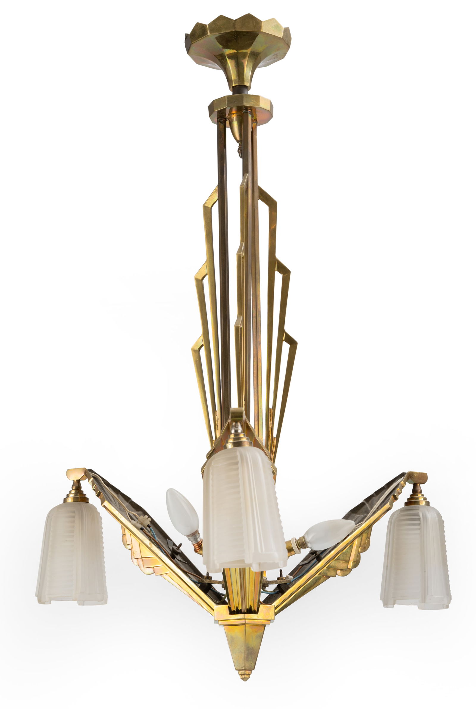 AN ART NOUVEAU CHANELIER - 4