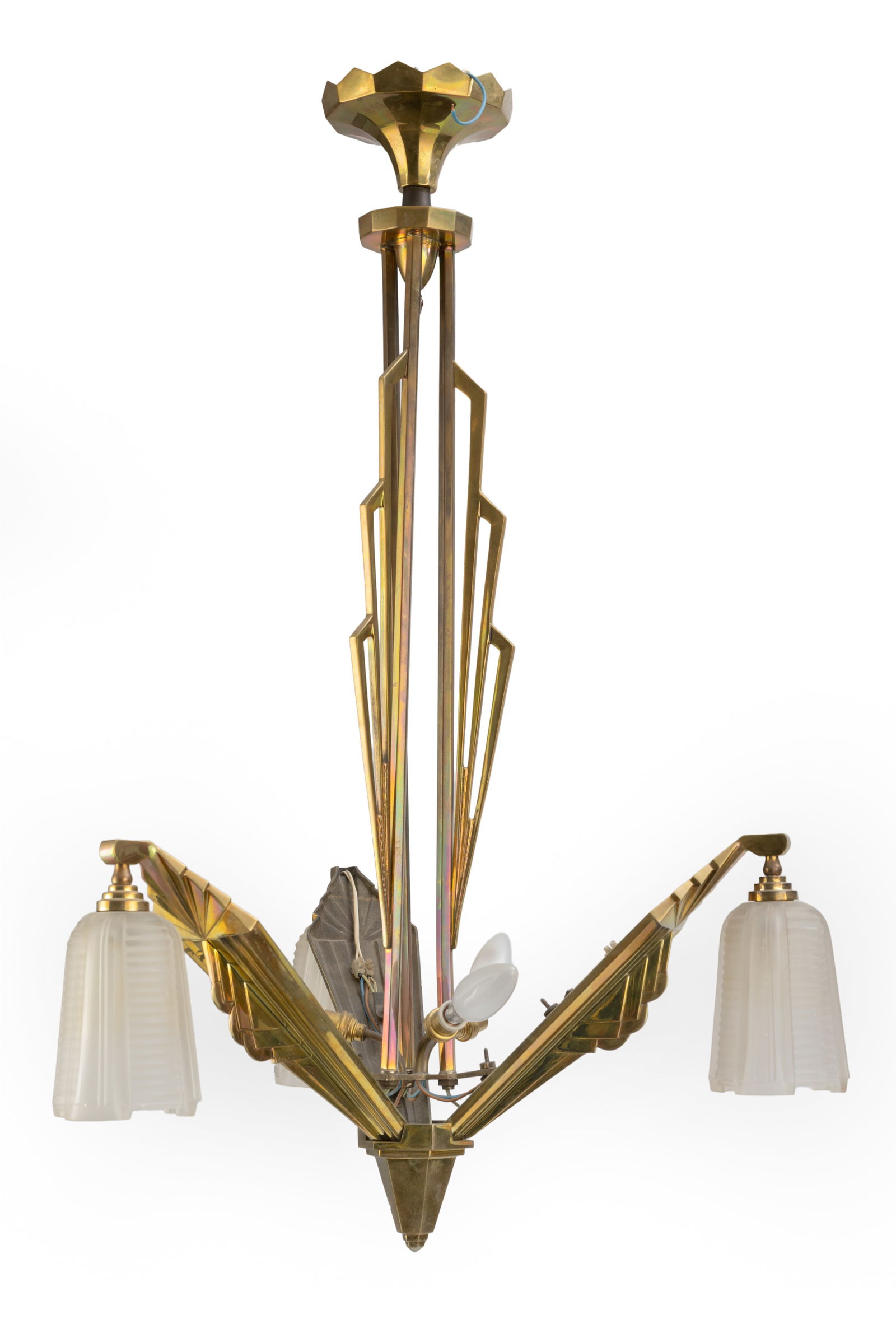 AN ART NOUVEAU CHANELIER - 6