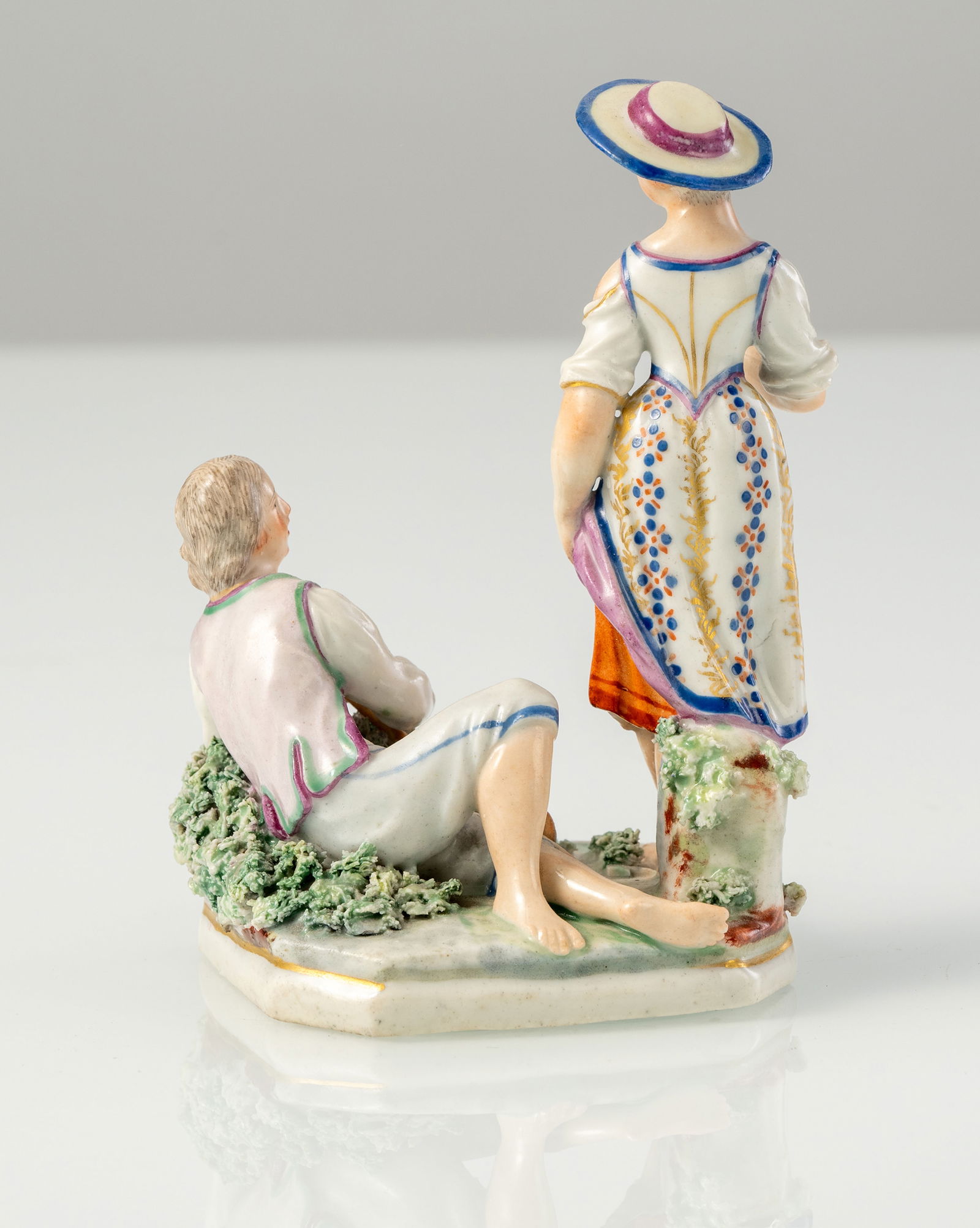 A LUDWIGSBURG PORCELAIN GROUP OF A PAIR OF HARVESTERS - 3