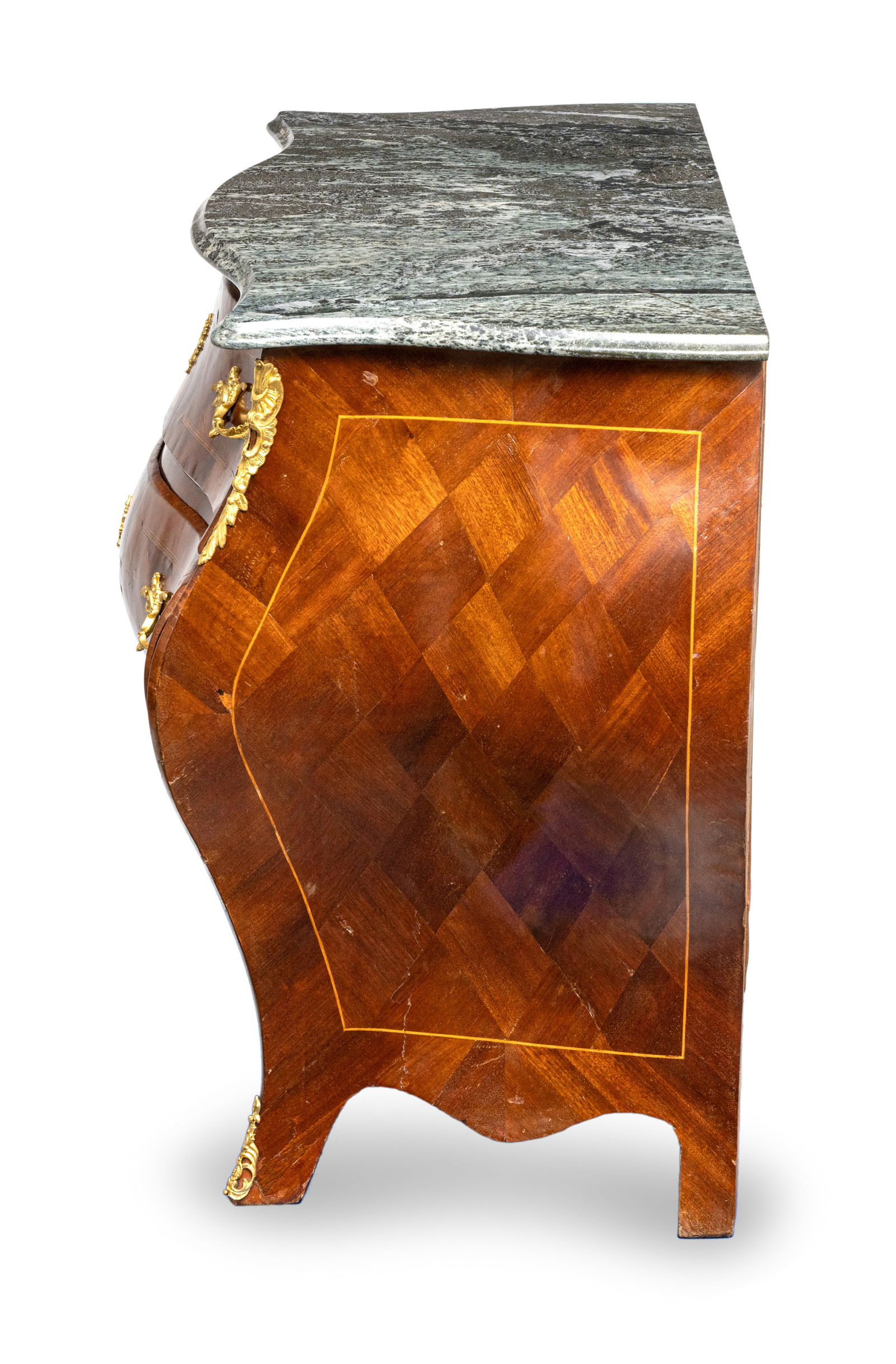 A BAROQUE STYLE BRONZE MOUNTED MAHOGANY COMMODE - 5