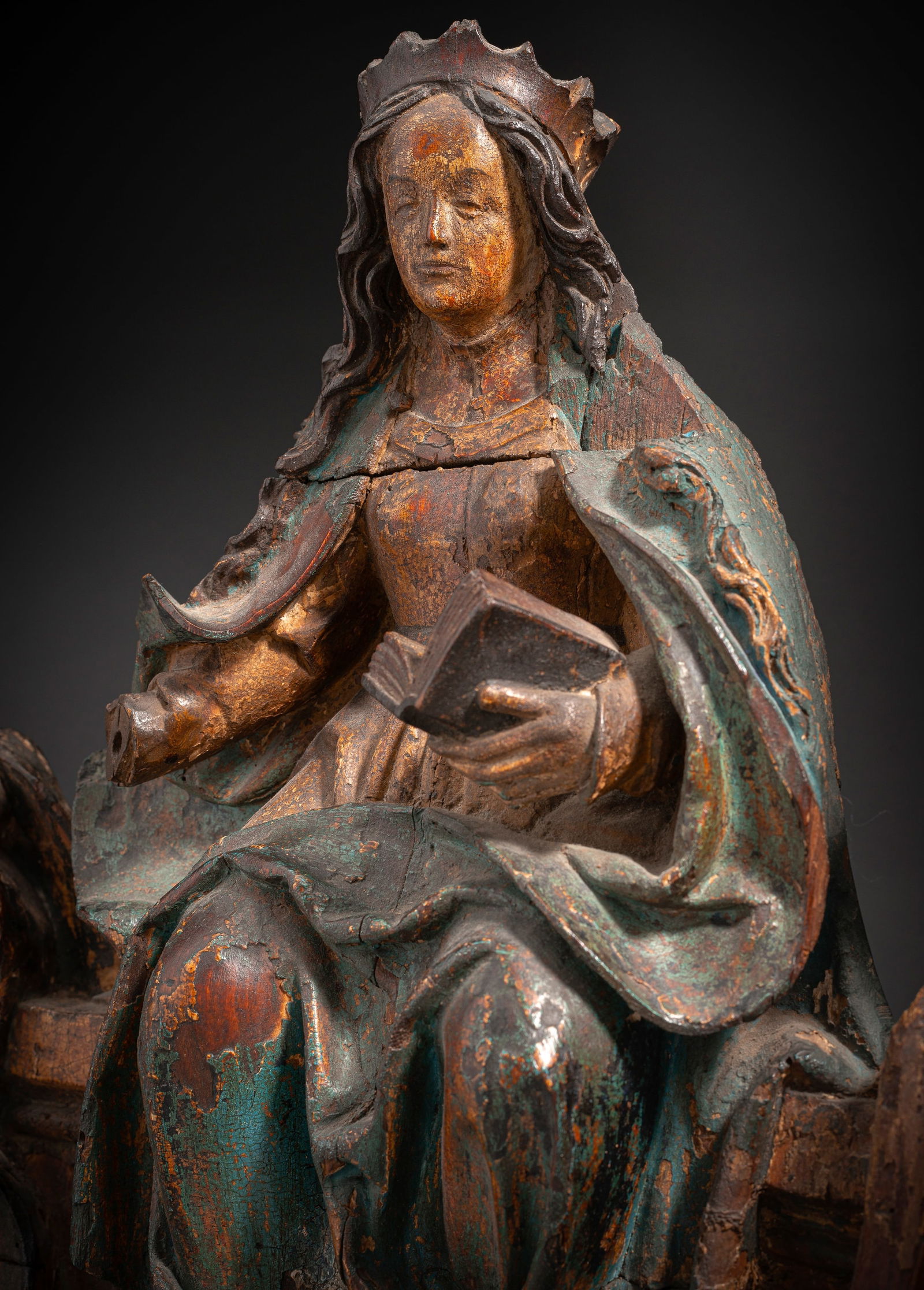 A RELIEF CARVING OF TWO FEMAILE SAINTS - 5