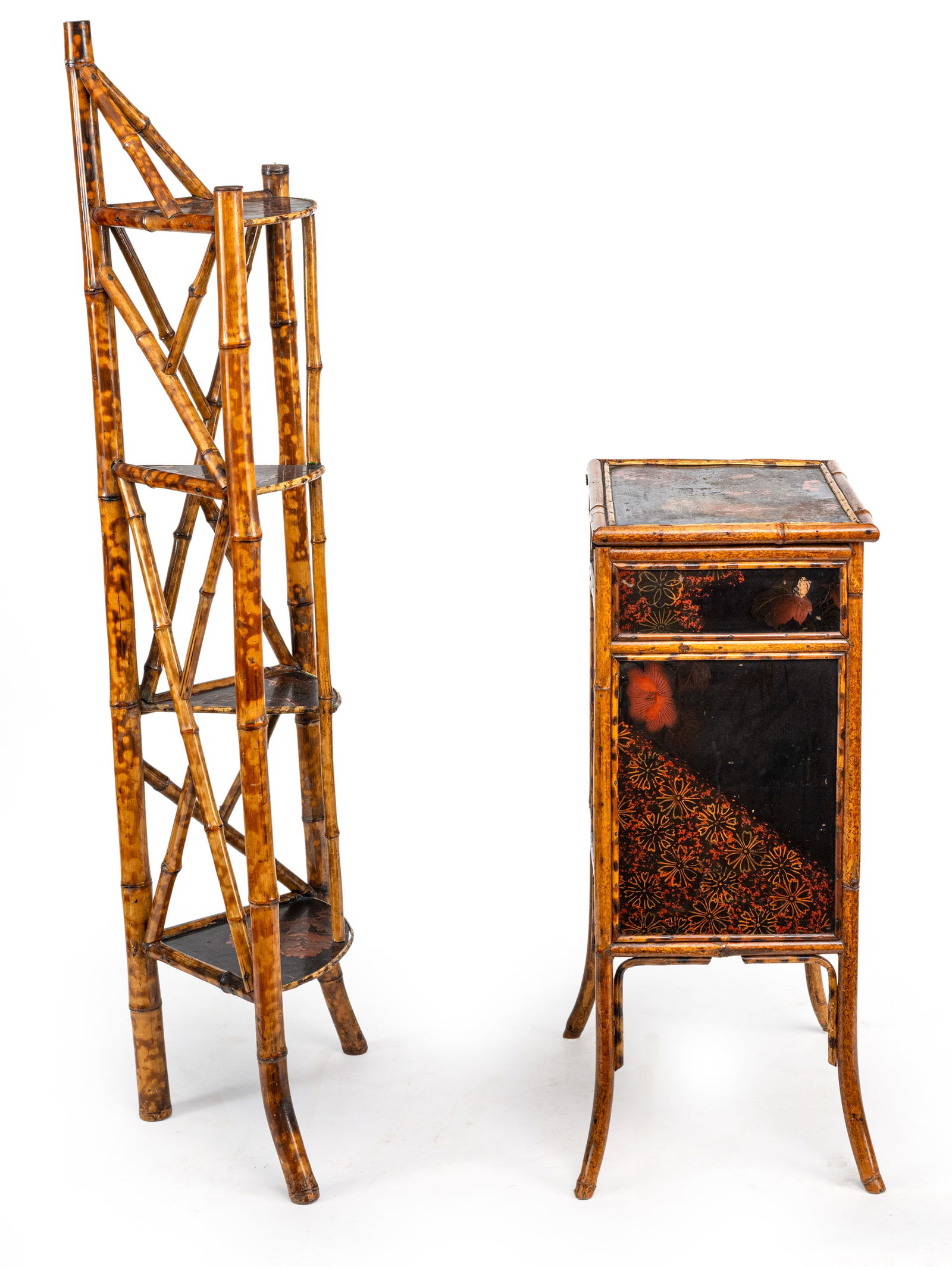 A FRENCH BAMBOO ETAGARE AND AN OCCASIONAL TABLE - 5