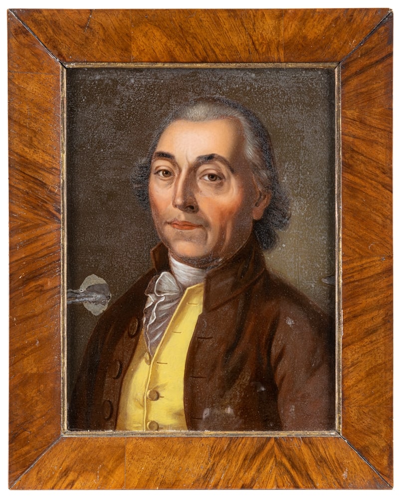 A REVERSE PAINTING ON GLASS - 2