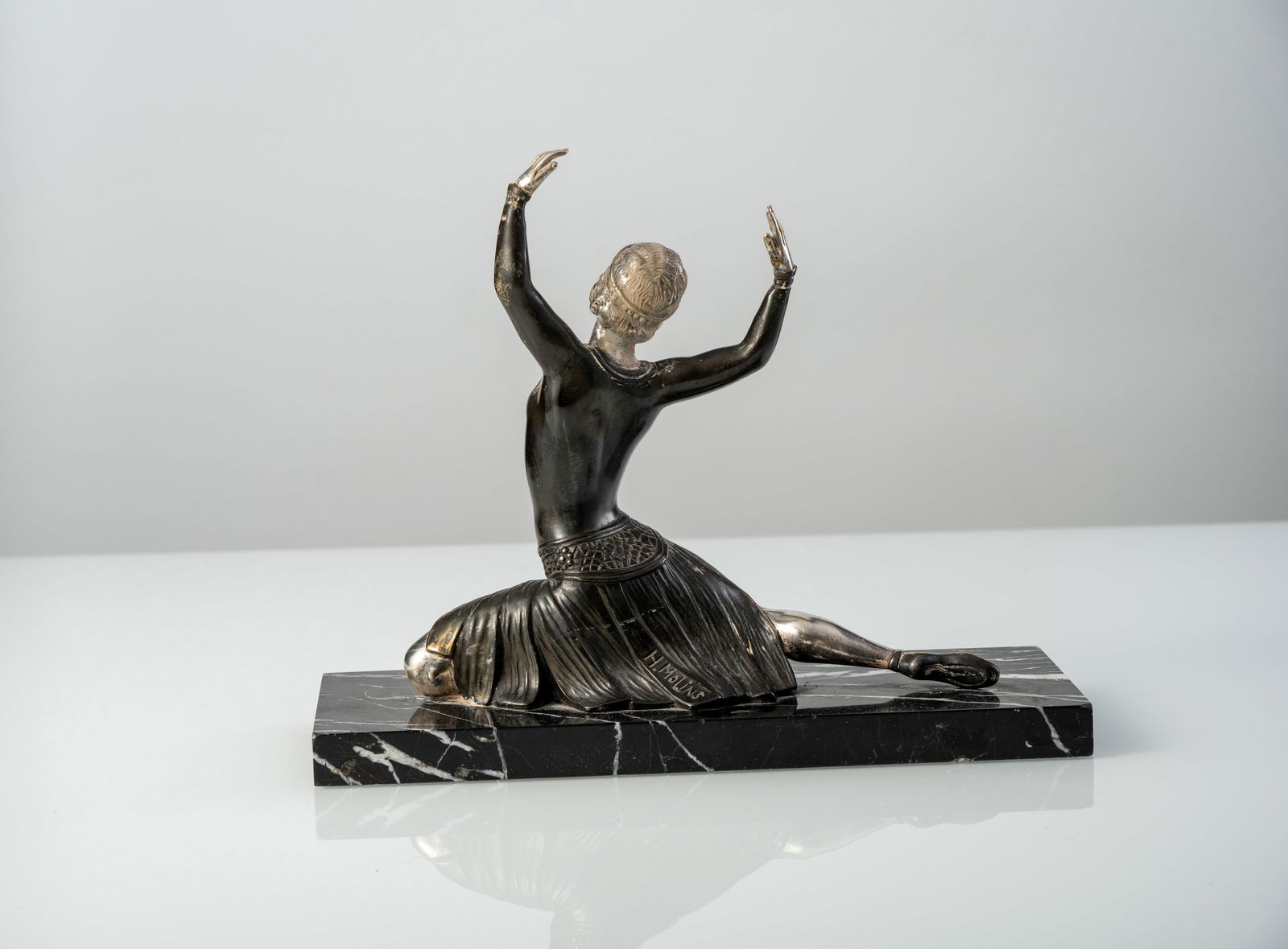 HETTIER & VINCENT ART DECO GLASS PANEL TABLE LAMP - 2