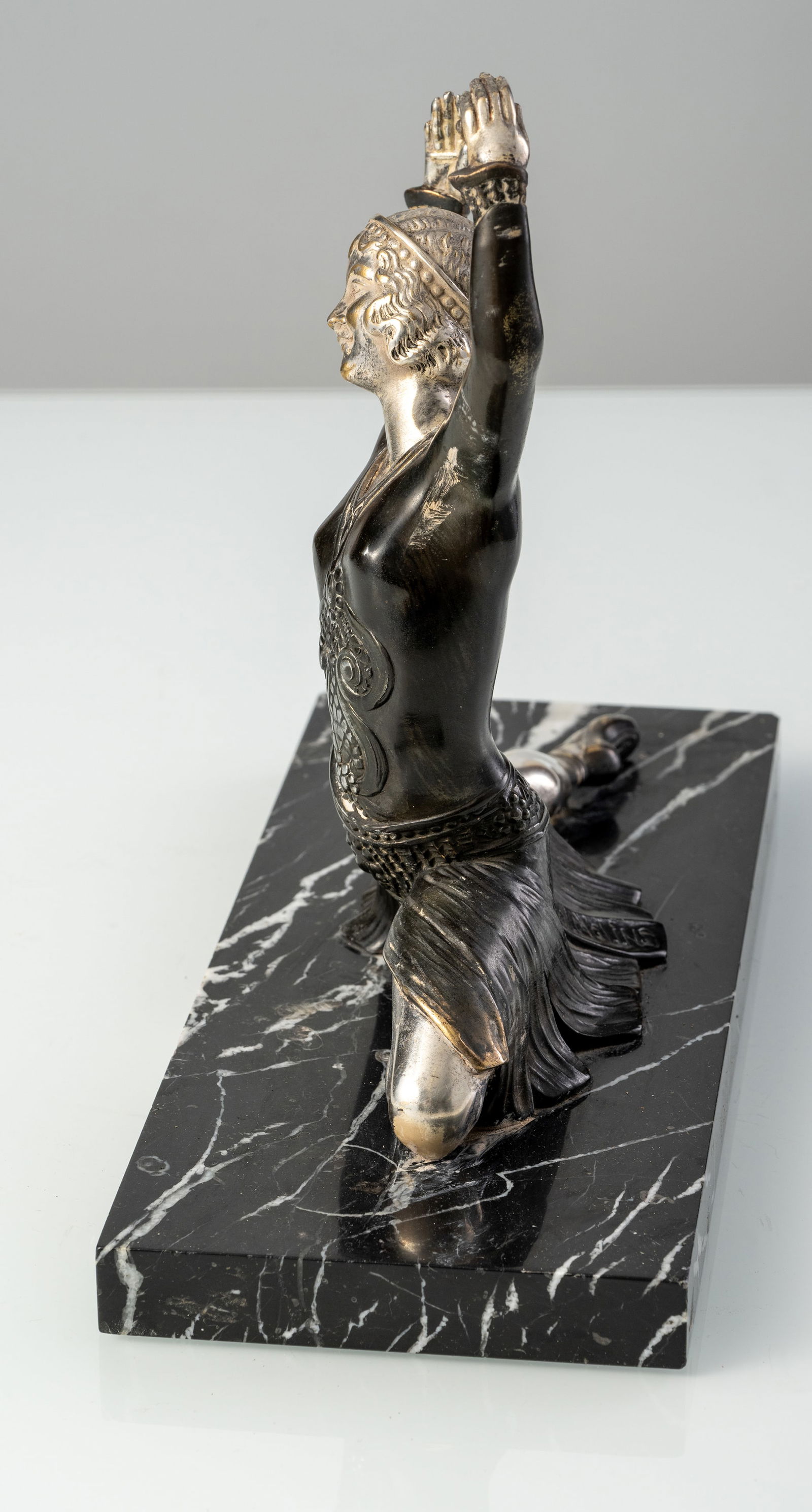 HETTIER & VINCENT ART DECO GLASS PANEL TABLE LAMP - 4