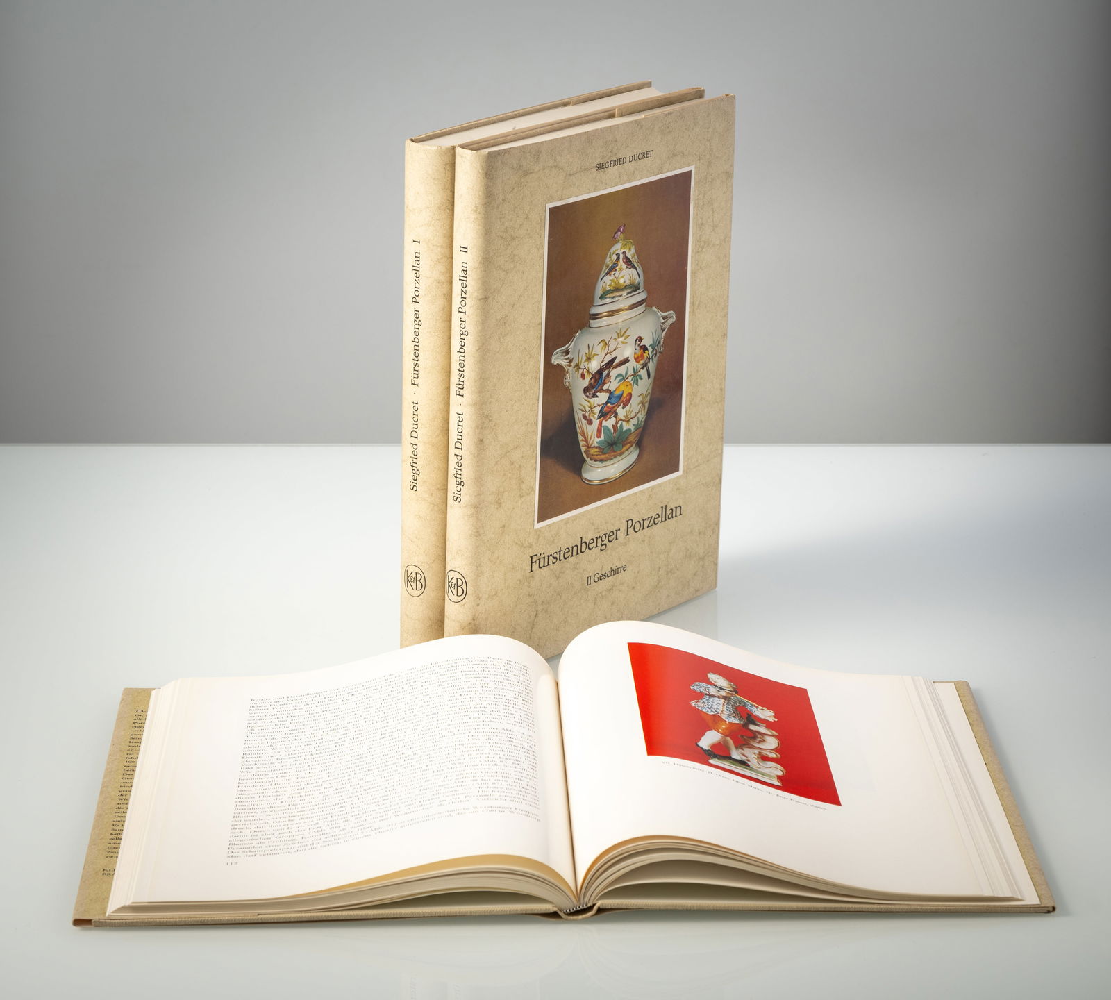 Siegfried Ducret: Siegfried Ducret Fürstenberger Porzellan Vol. I and Vol. II (Vol. III missing), Würzburger Porzellan.Siegfried Ducret Fürstenberger Porzellan Bd. I und Bd II (Bd. III fehlt),