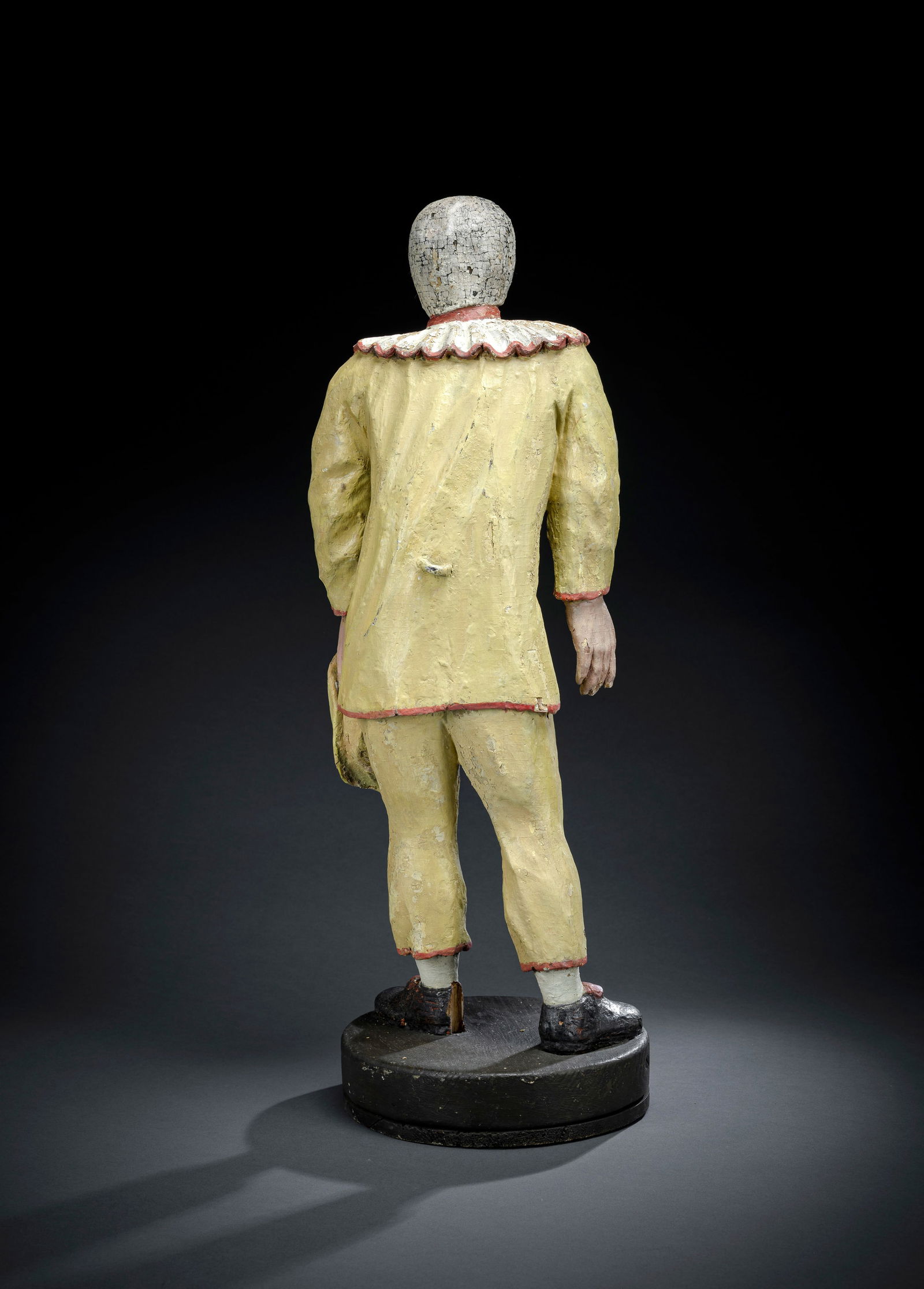 AN ITALIAN WOOD FIGURE OF HARLEQUIN - 3