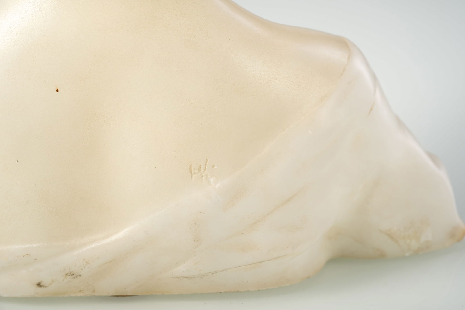 A WHITE MARBLE BUST OF A BOY - 5