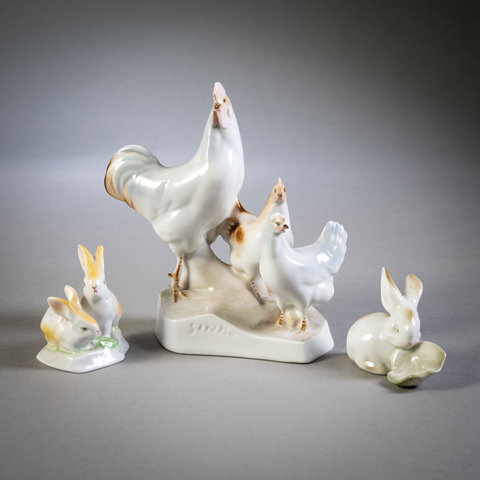 CHICKENS, TWO RABBITS AND HEDGEHOG (1 of 3)