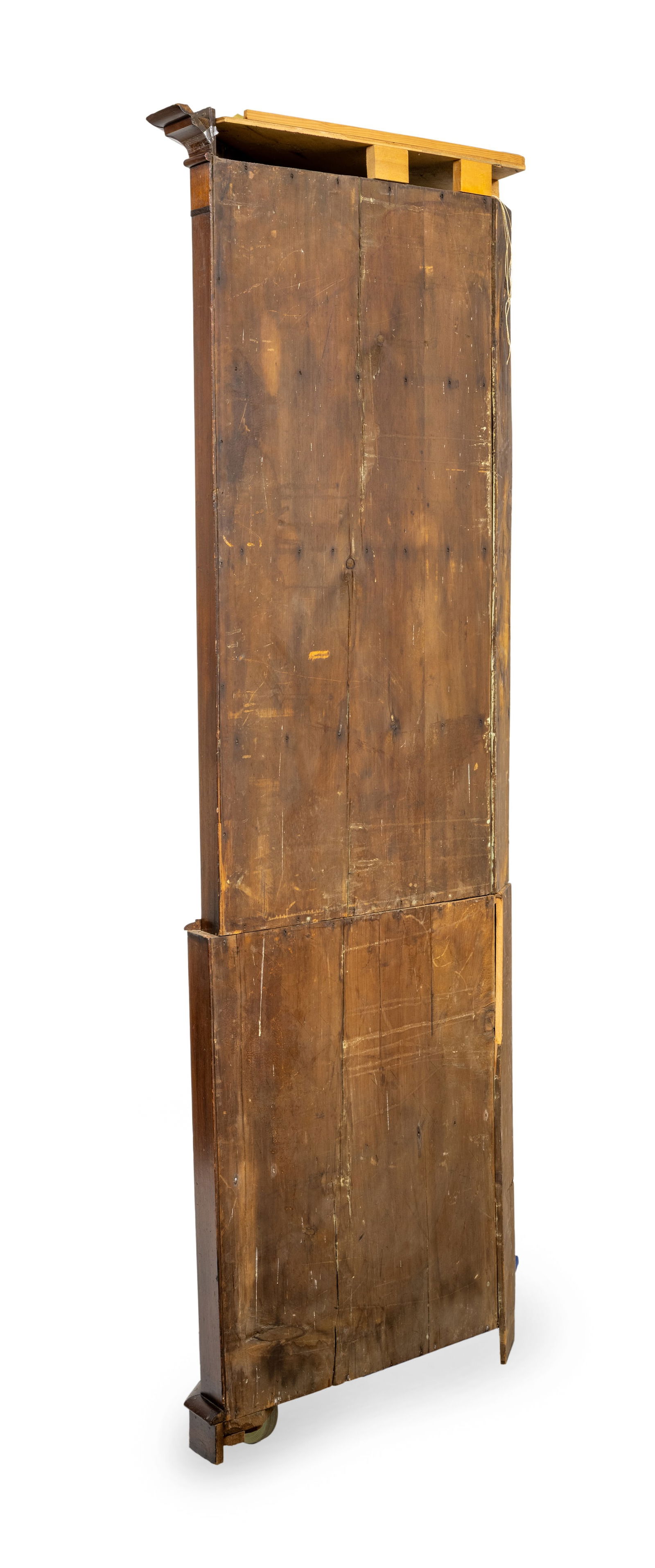 A BRASS MOUNTED MAHOGANY CORNER DISPLAY CUPBOARD - 3