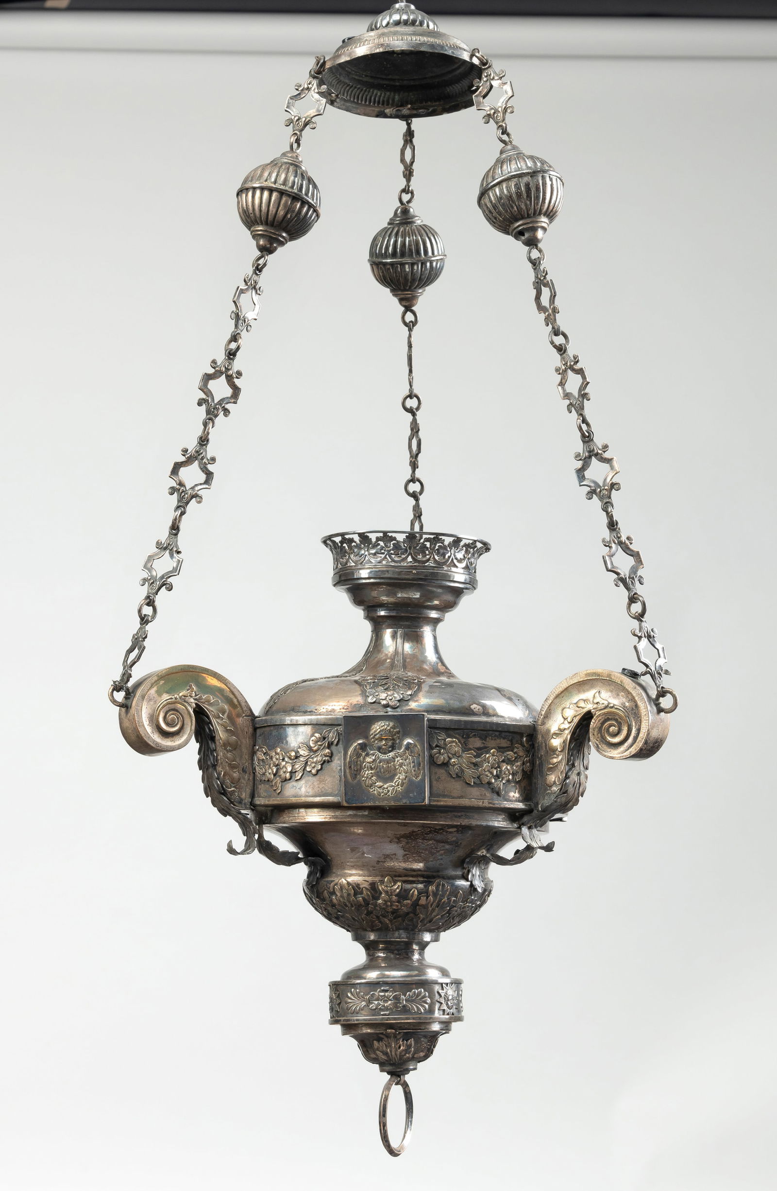 A METALPLATED CHRUCH CHANELIER - 2