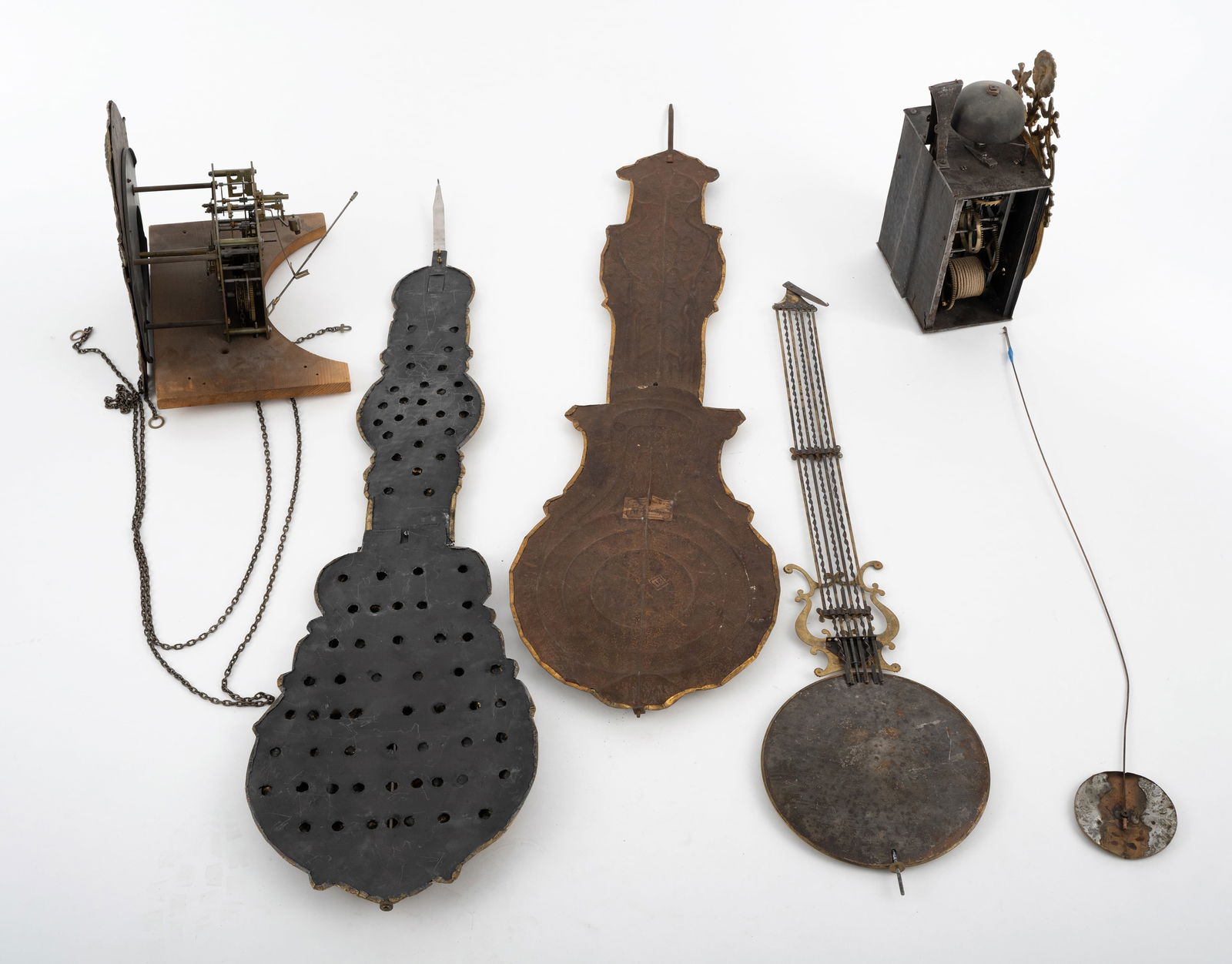 A WALL CLOCK AND A CLOCKWORK FOR LONG CASE CLOCKS - 2