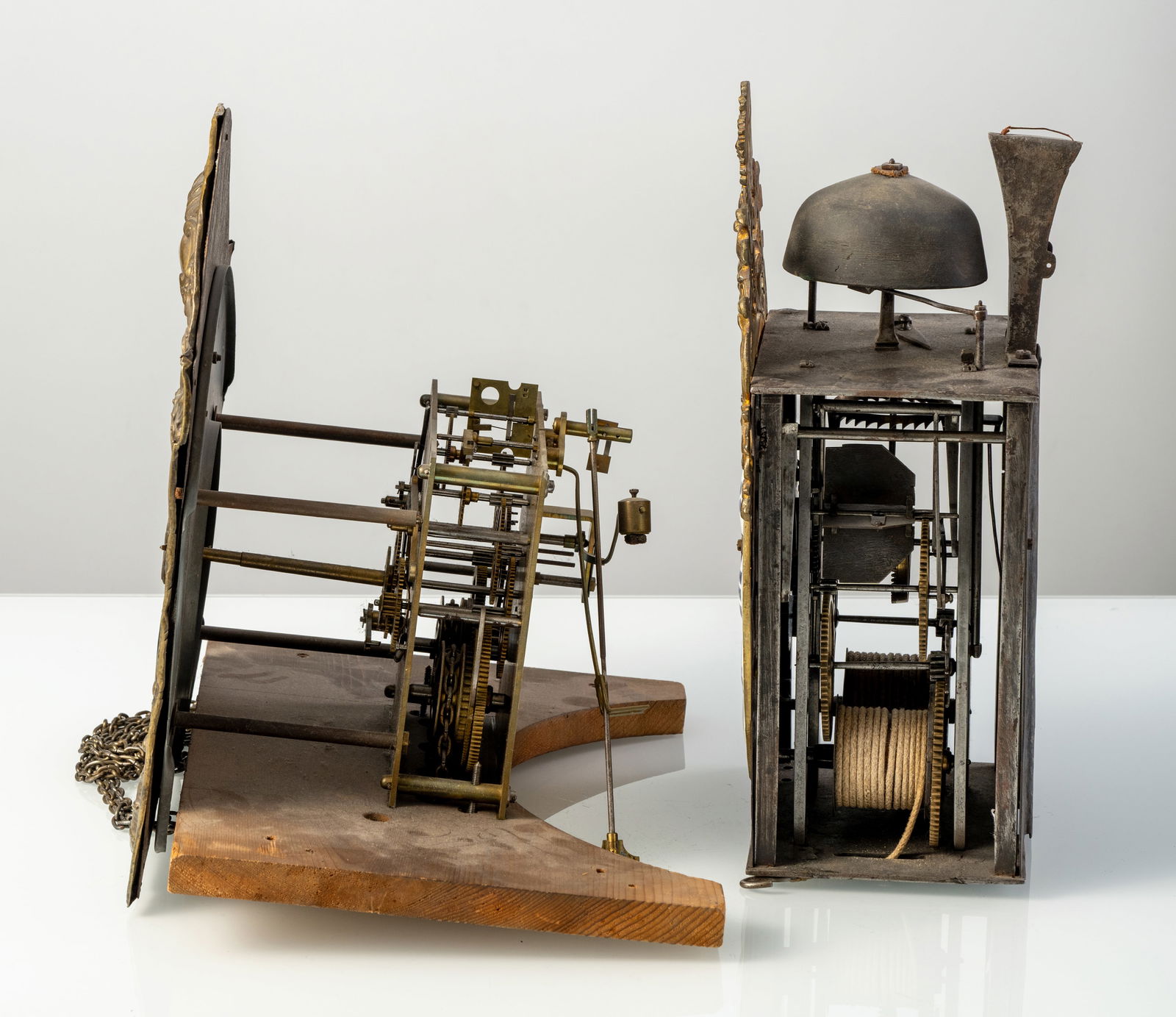 A WALL CLOCK AND A CLOCKWORK FOR LONG CASE CLOCKS - 6