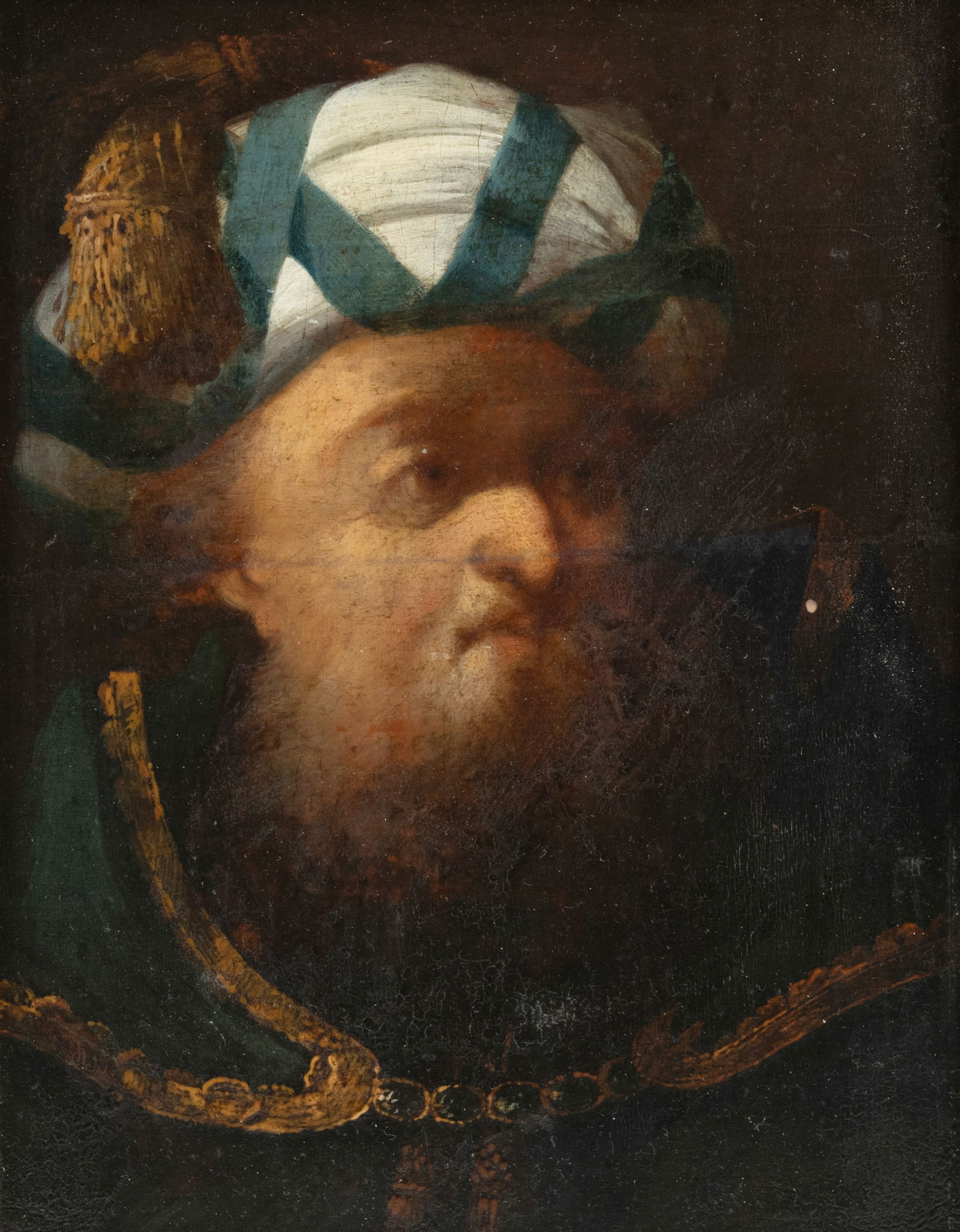 Dietrich, Christian Wilhelm Ernst, gen. Dietricy (Kreis/Circle): Dietrich, Christian Wilhelm Ernst, gen. Dietricy (Kreis/Circle) Weimar 1712 - Dresden 1774 27 x 21 cm Tronie of a bearded Oriental. Oil/panel. Private collection South GermanyDietrich, Christian
