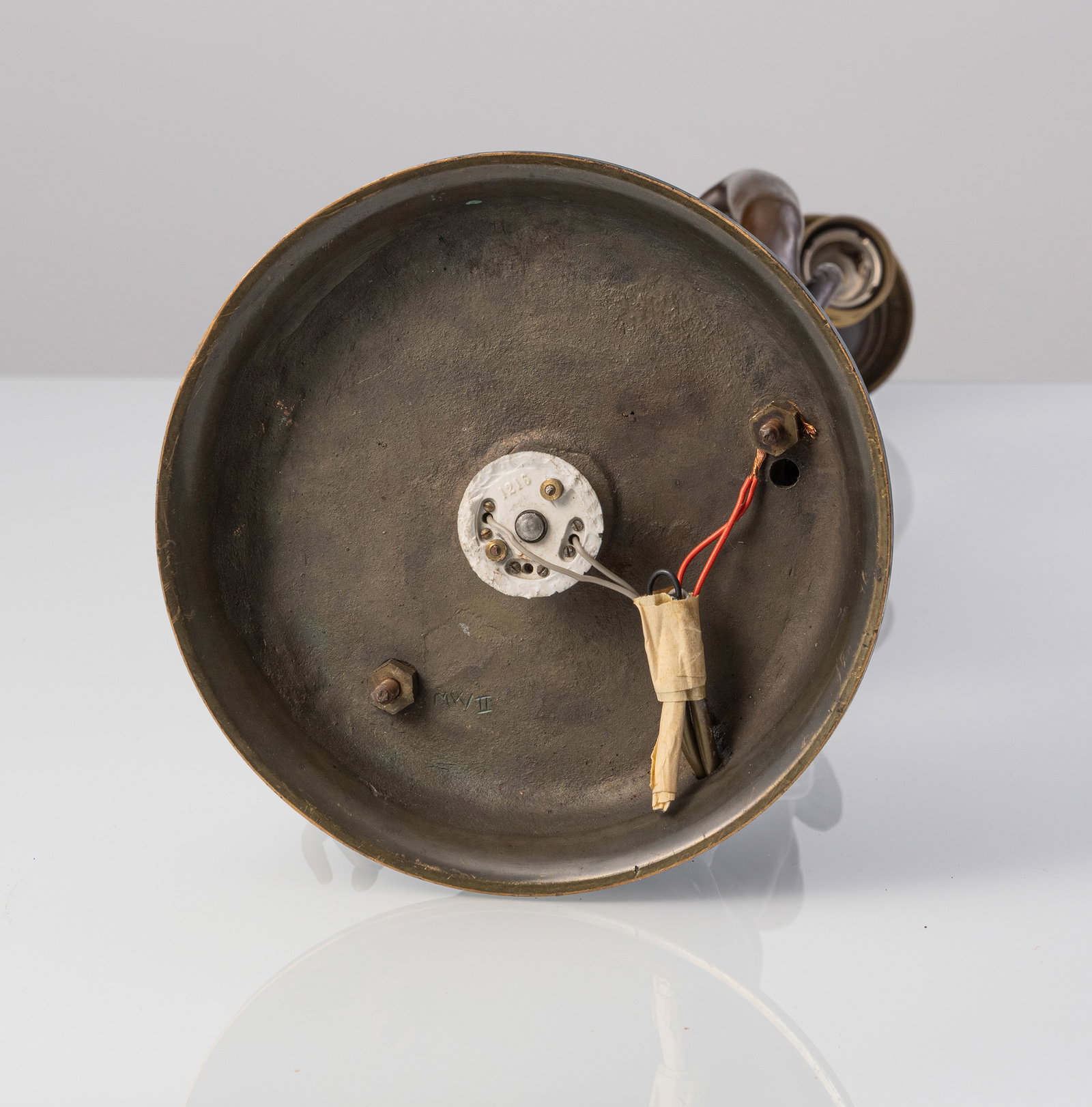 A BRONZE TABLE LAMP WITH THE POMPEIAN SILENUS - 8