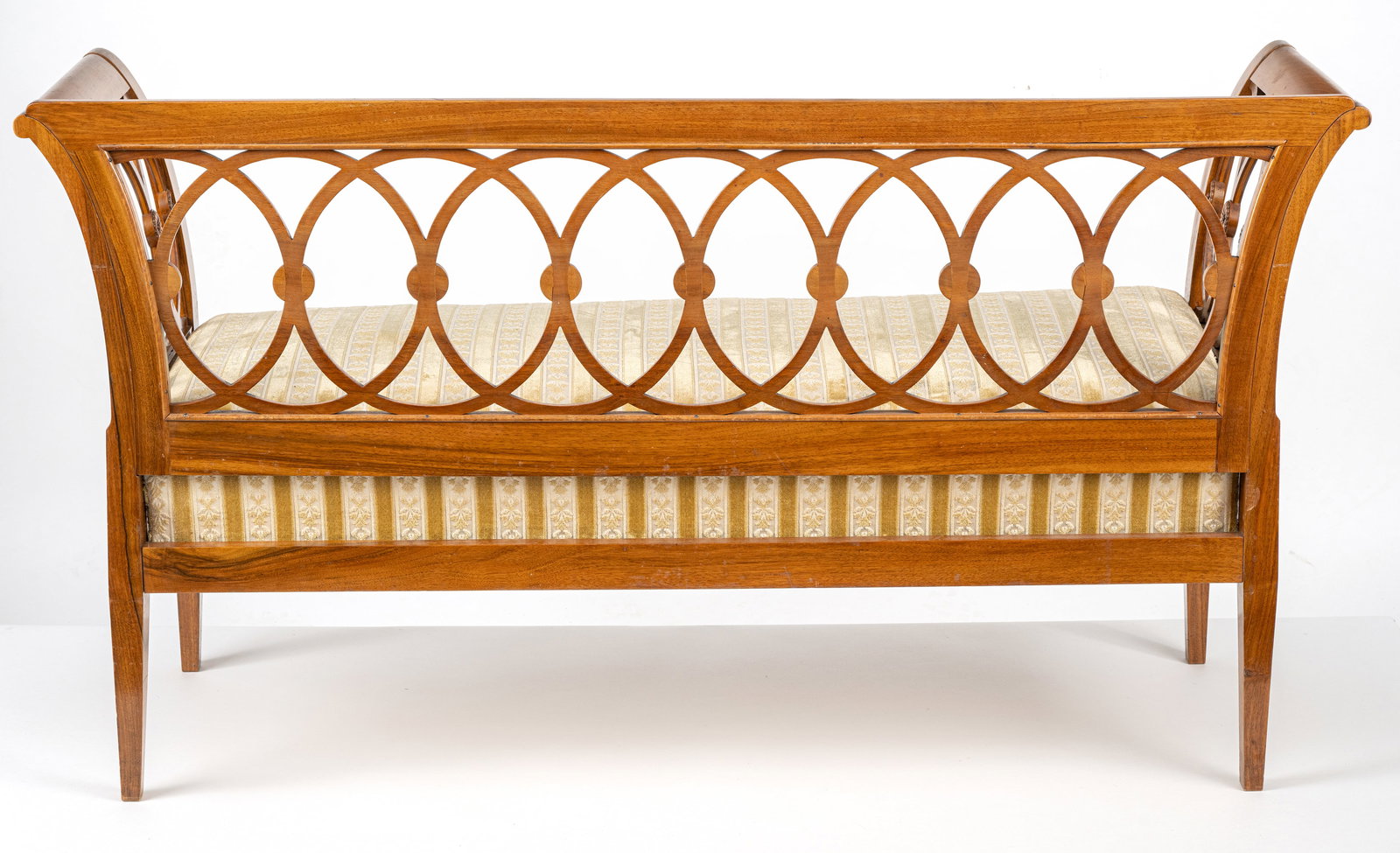 A SOUTH GERMAN BIEDERMEIER WALNUT BENCH - 5