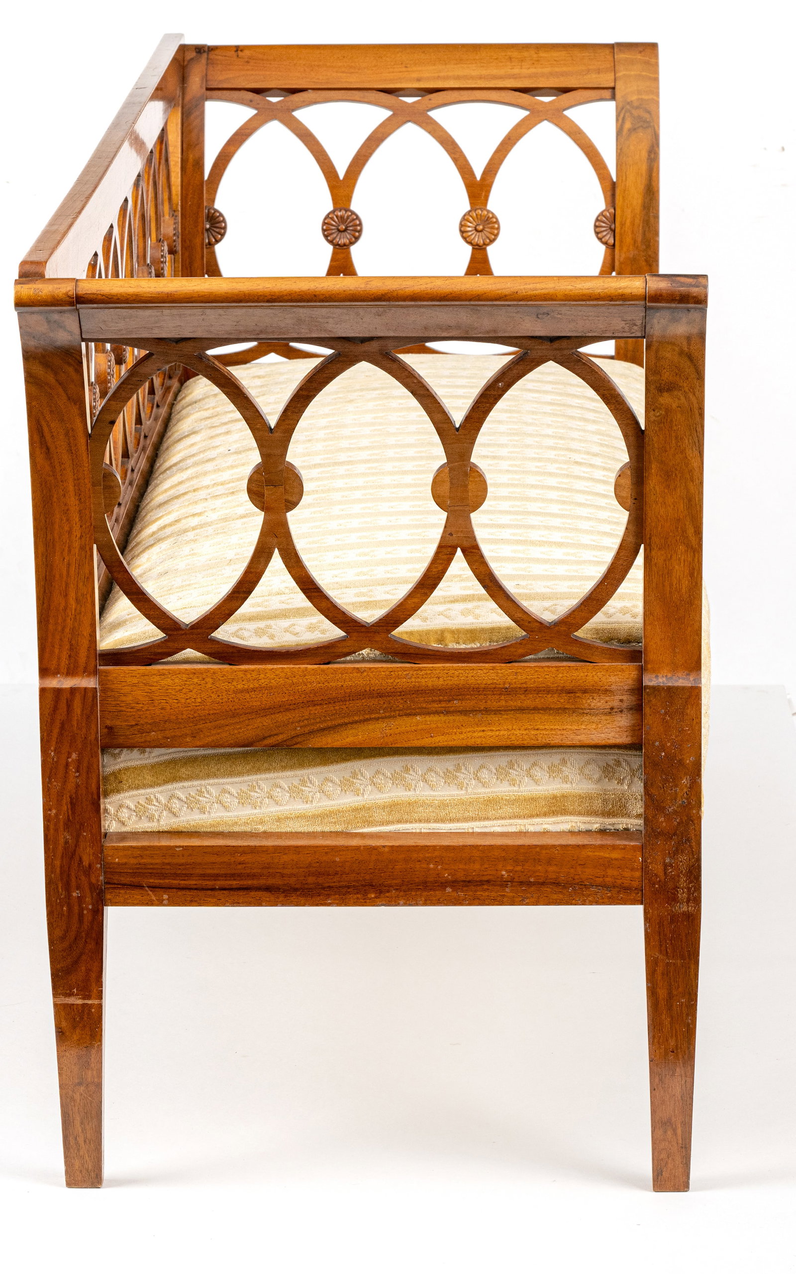 A SOUTH GERMAN BIEDERMEIER WALNUT BENCH - 6