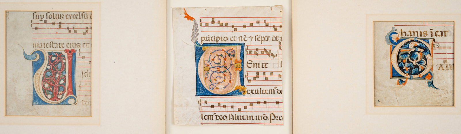 Three Cutouts form Antiphonals with Initials - 5