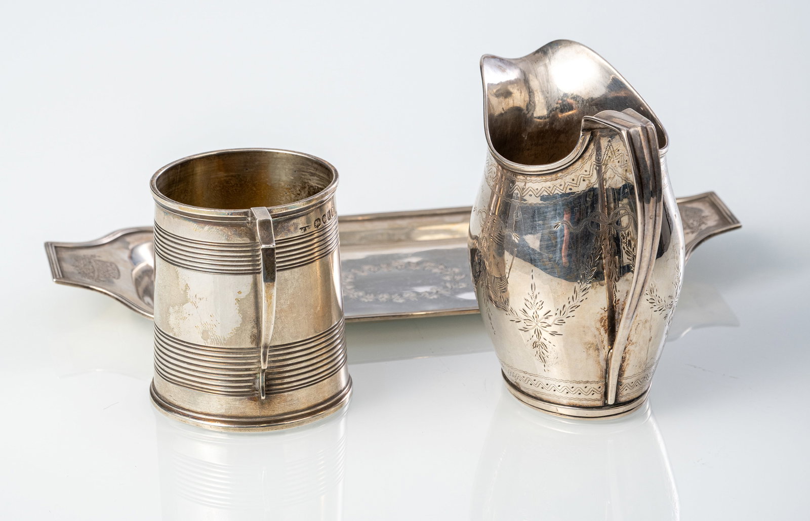A SMALL TRAY, A BEAKER AND A MILK POT - 3