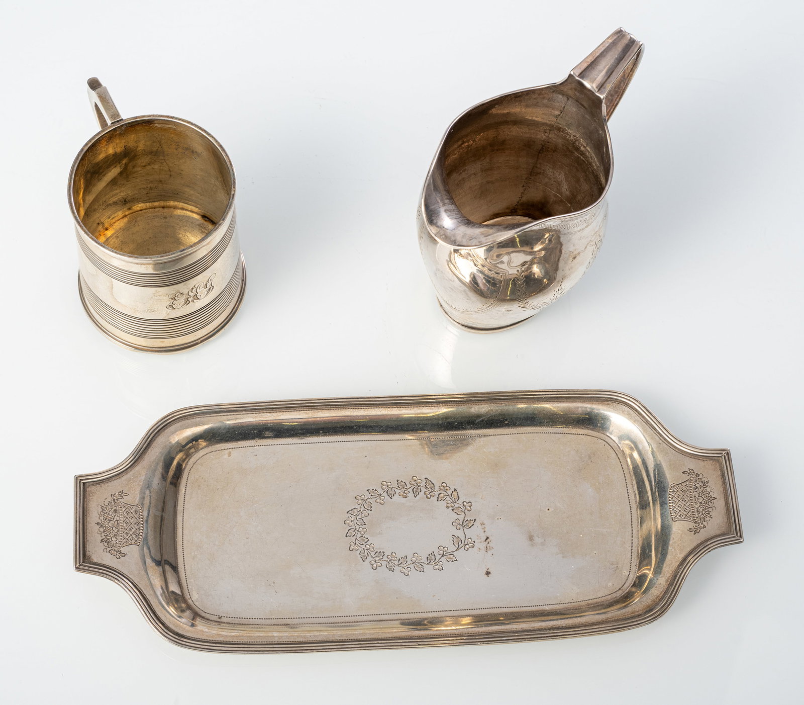 A SMALL TRAY, A BEAKER AND A MILK POT - 5