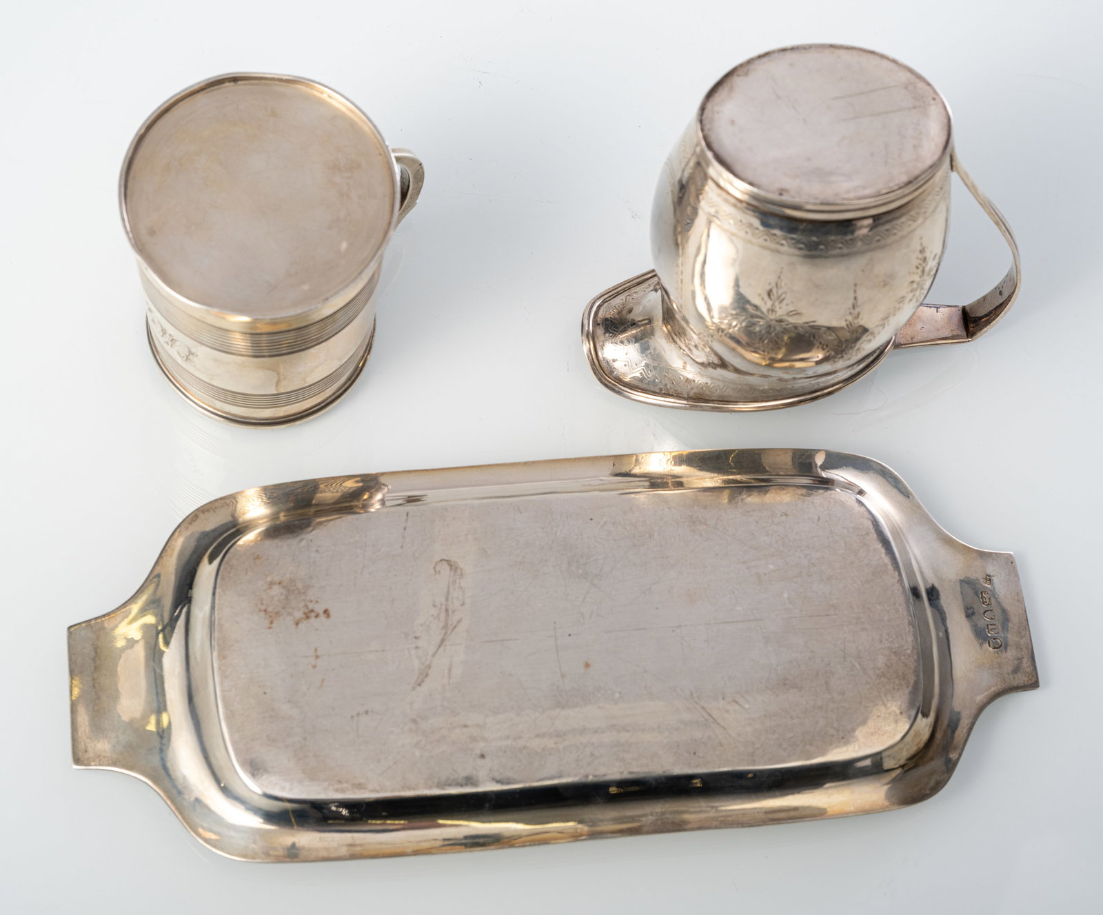 A SMALL TRAY, A BEAKER AND A MILK POT - 6
