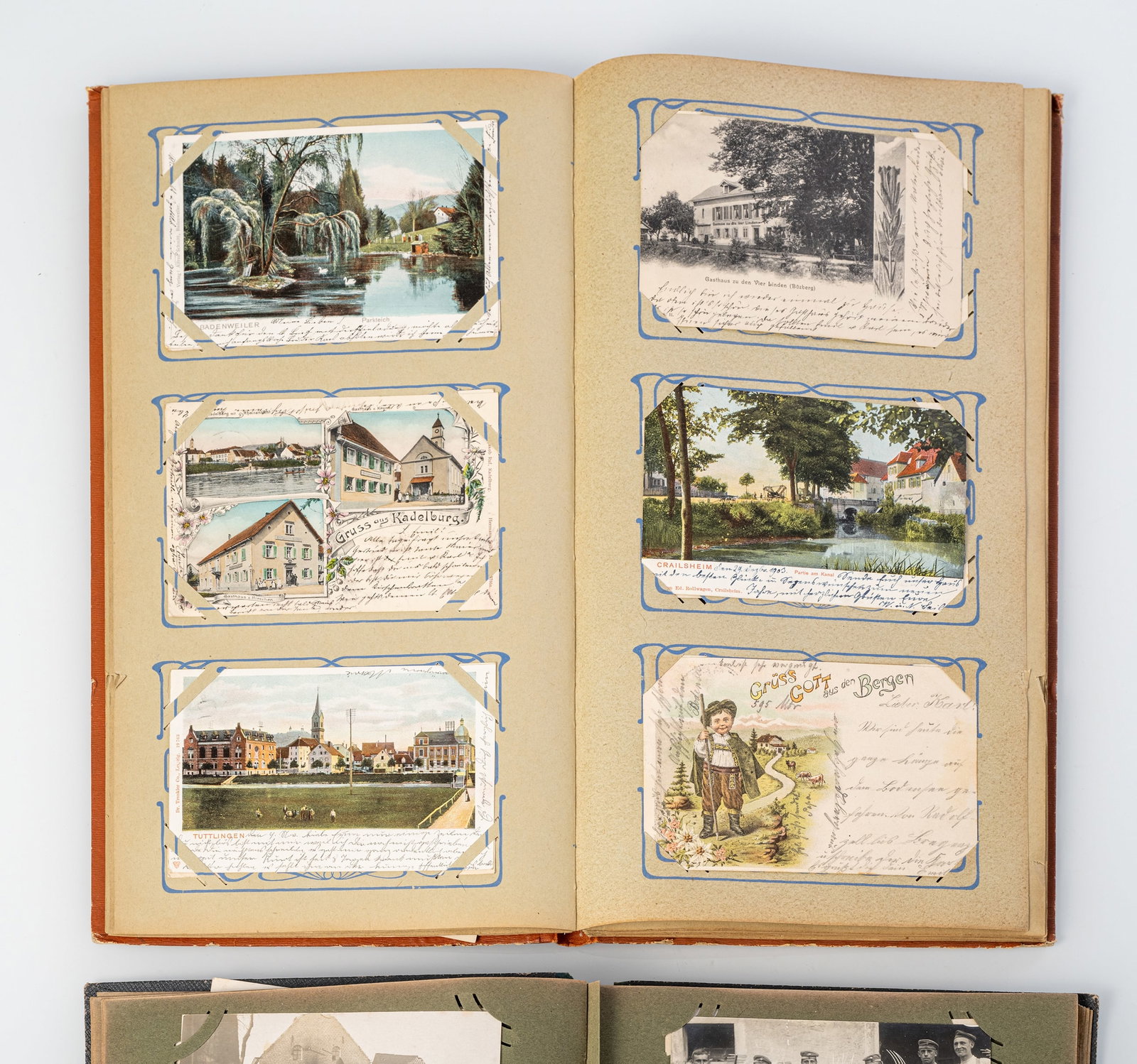 THREE GERMAN POSTCARD ALBUMS - 2