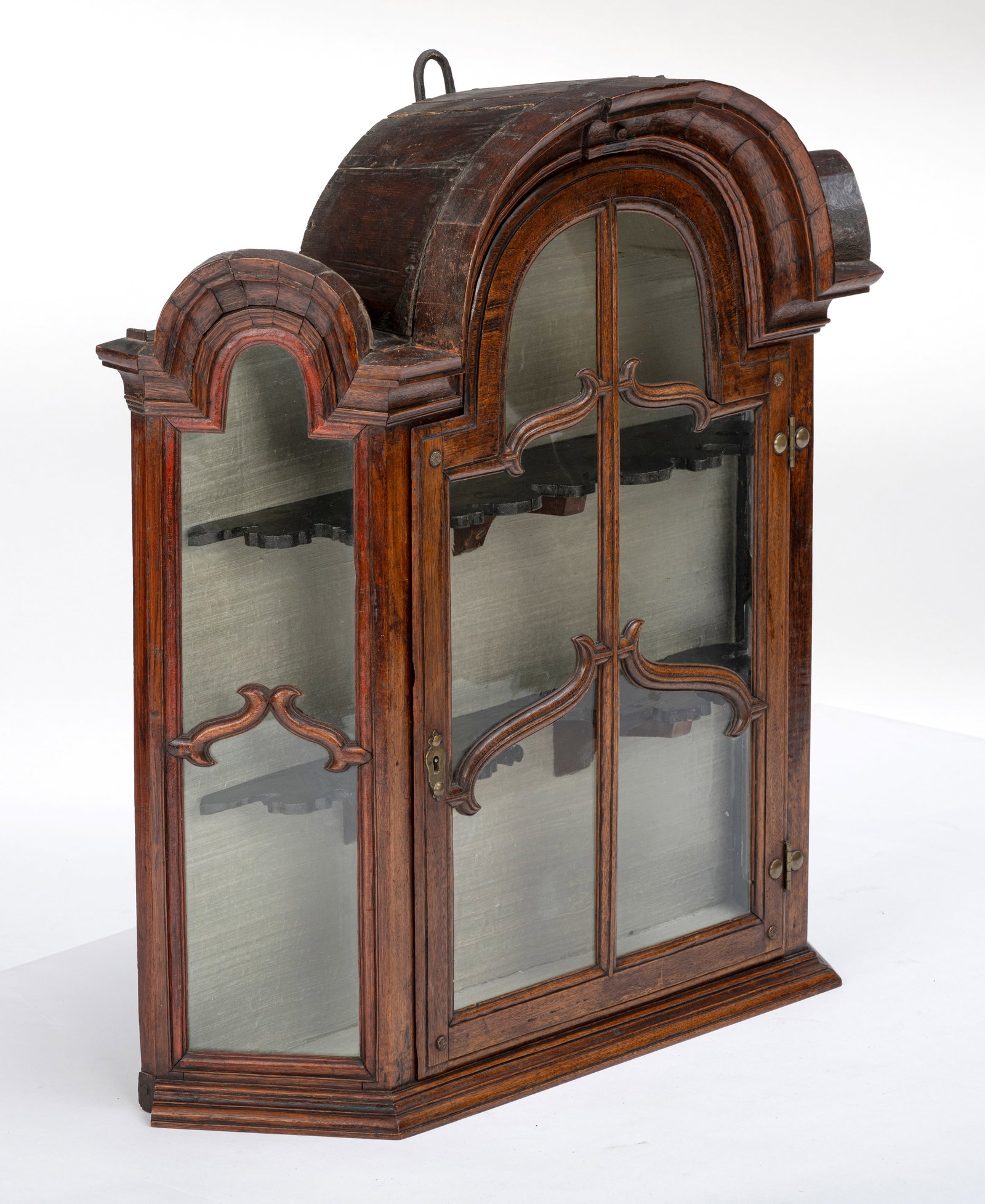 A Dutch colonial mahogany hanging display case - 3