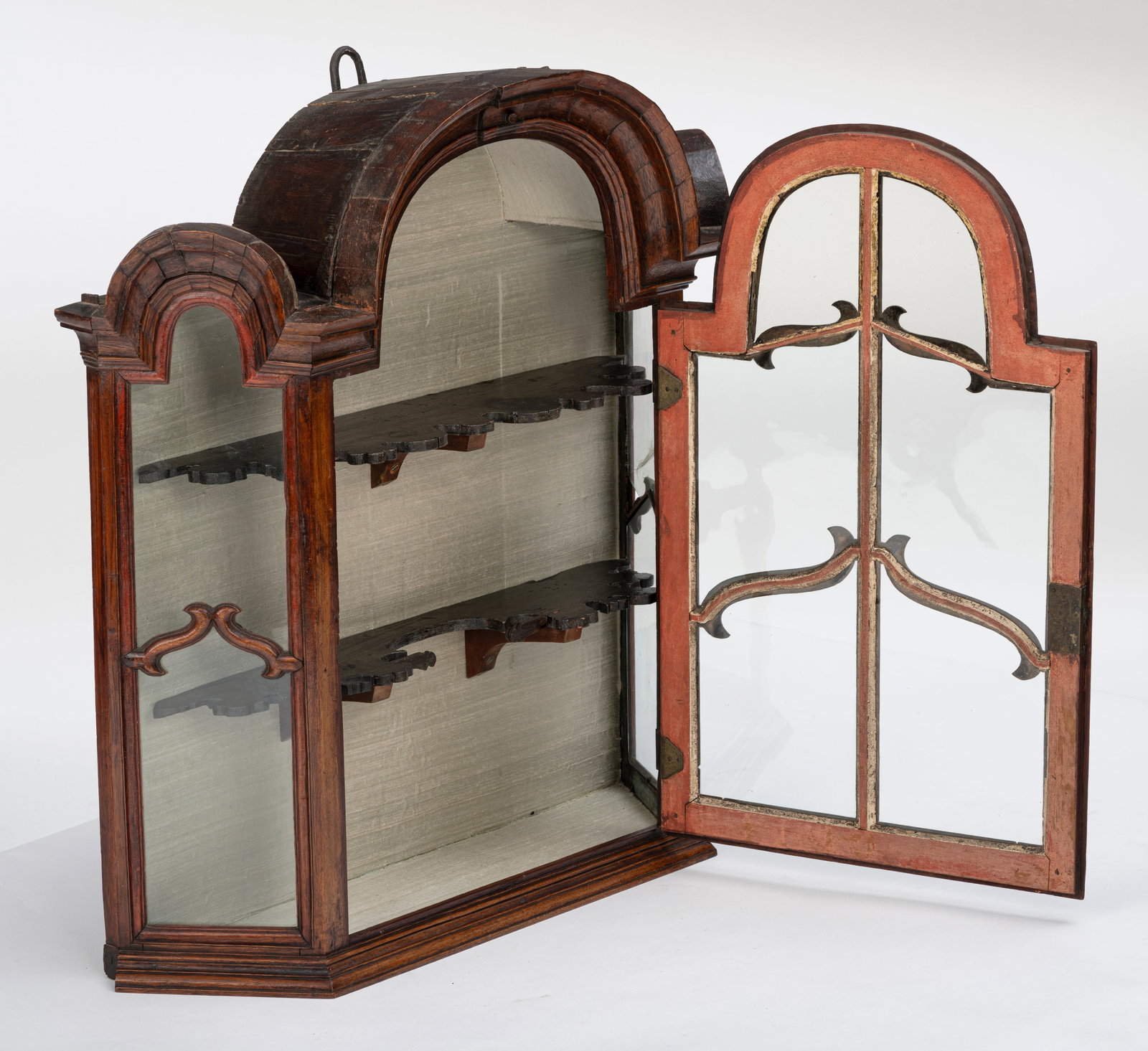 A Dutch colonial mahogany hanging display case - 4