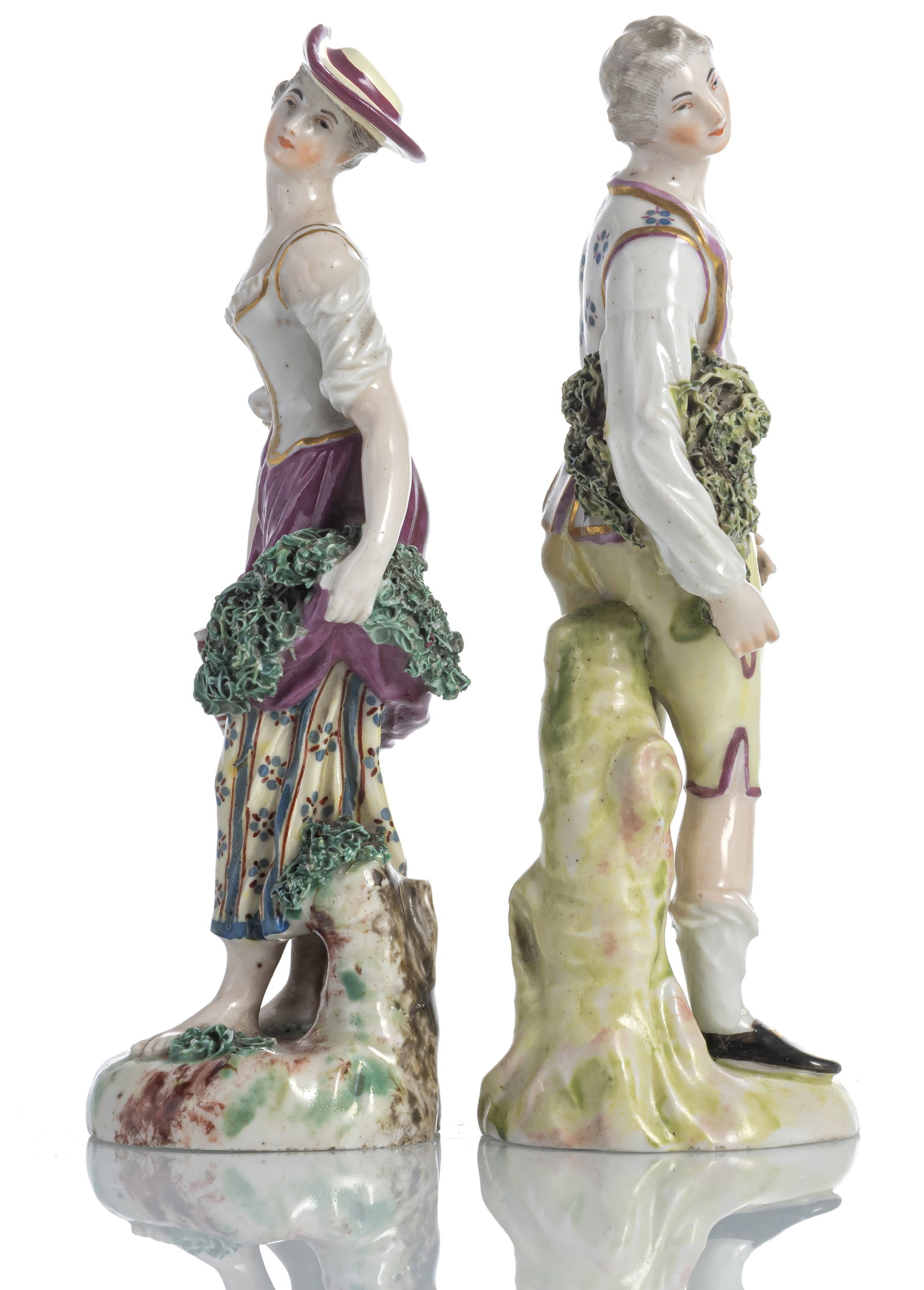 TWO LUDWIGSBURG PORCELAIN FIGURES OF HAY FARMERS - 2