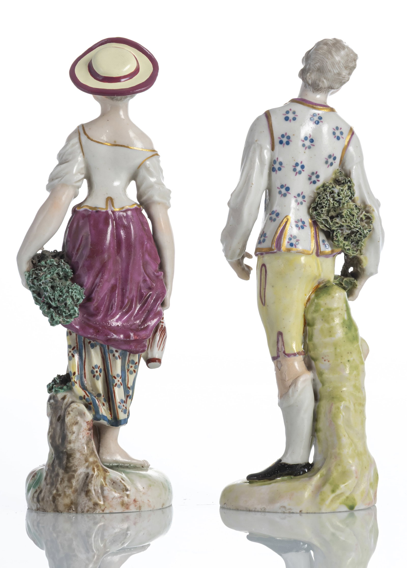 TWO LUDWIGSBURG PORCELAIN FIGURES OF HAY FARMERS - 3