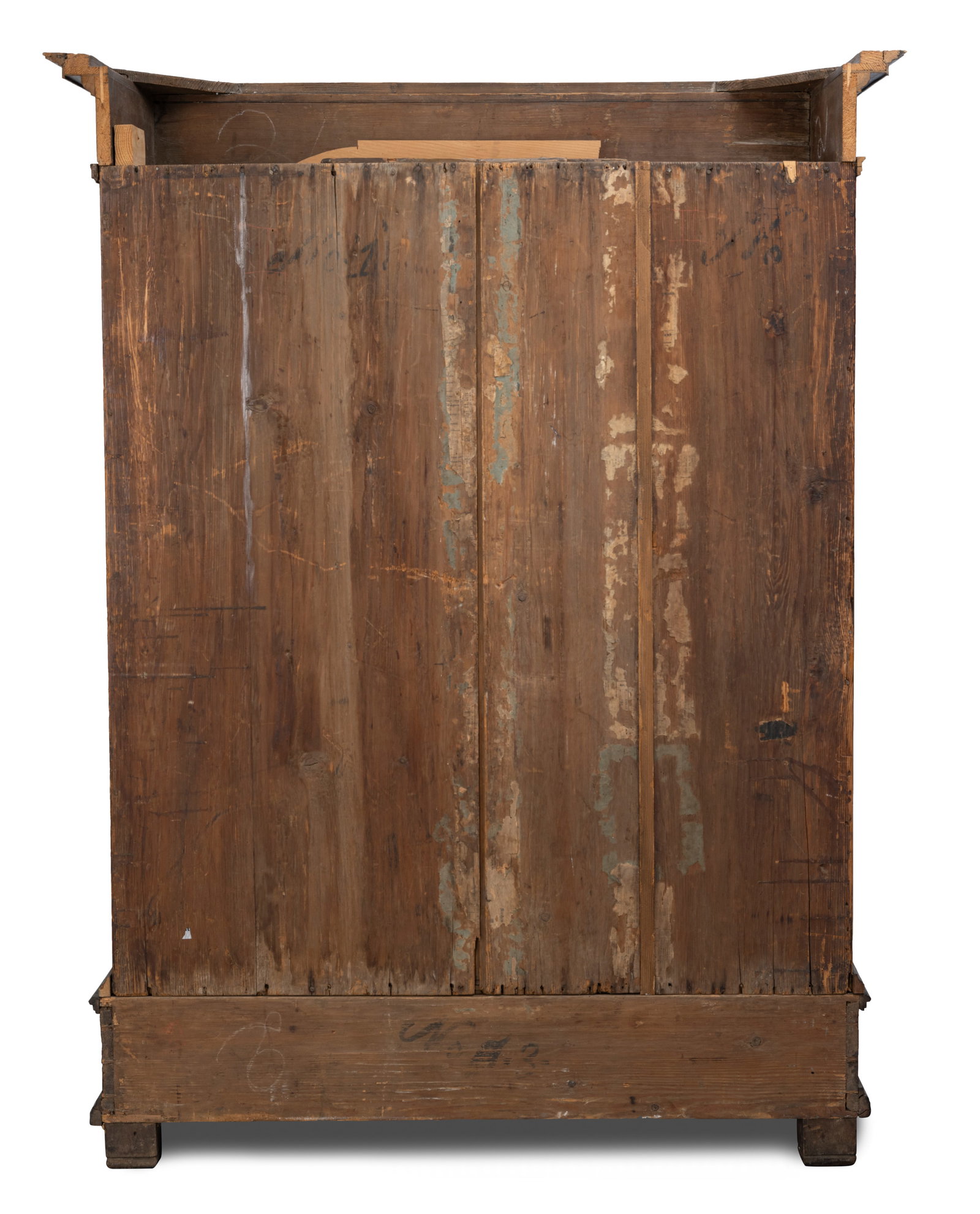 A South German walnut and oak cupboard - 4