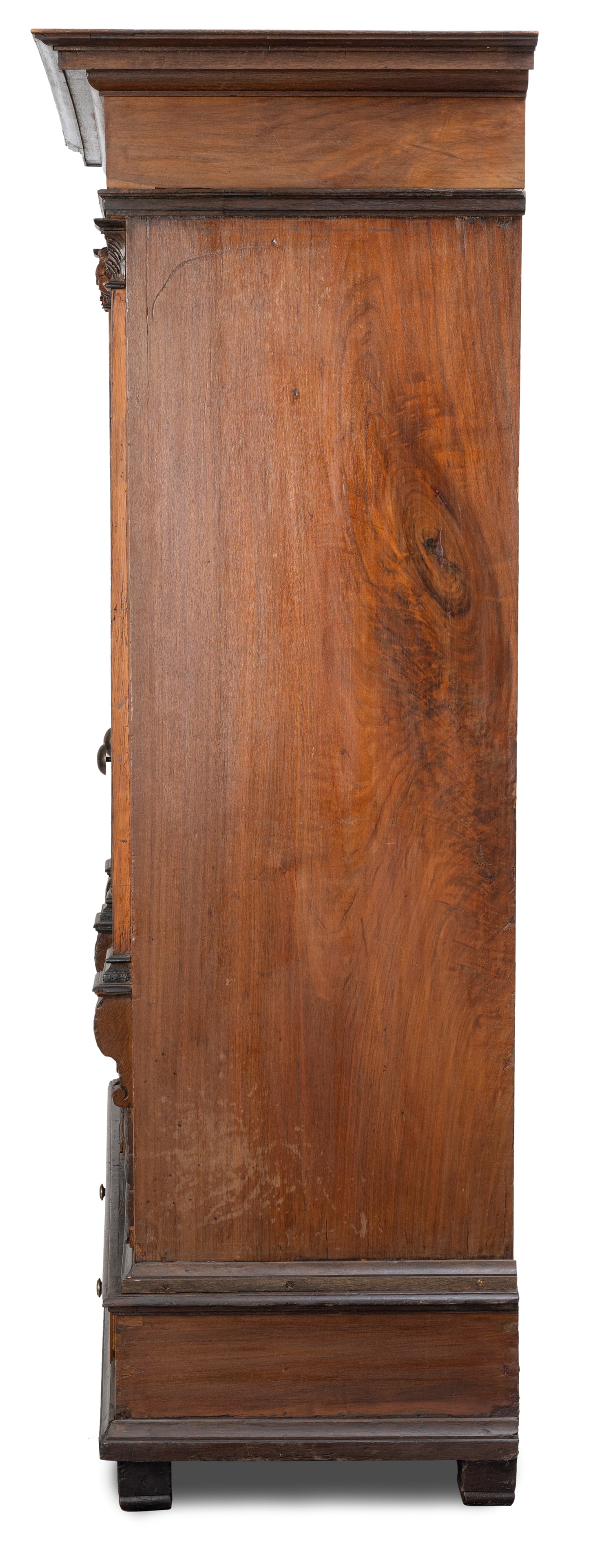 A South German walnut and oak cupboard - 5