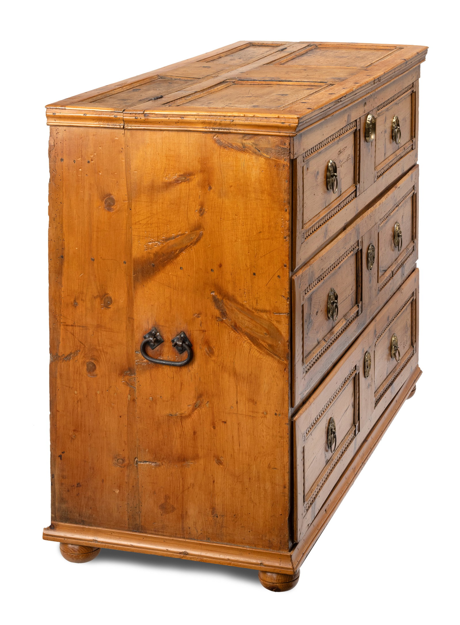 An Austrian pinewood chest of drawers - 5