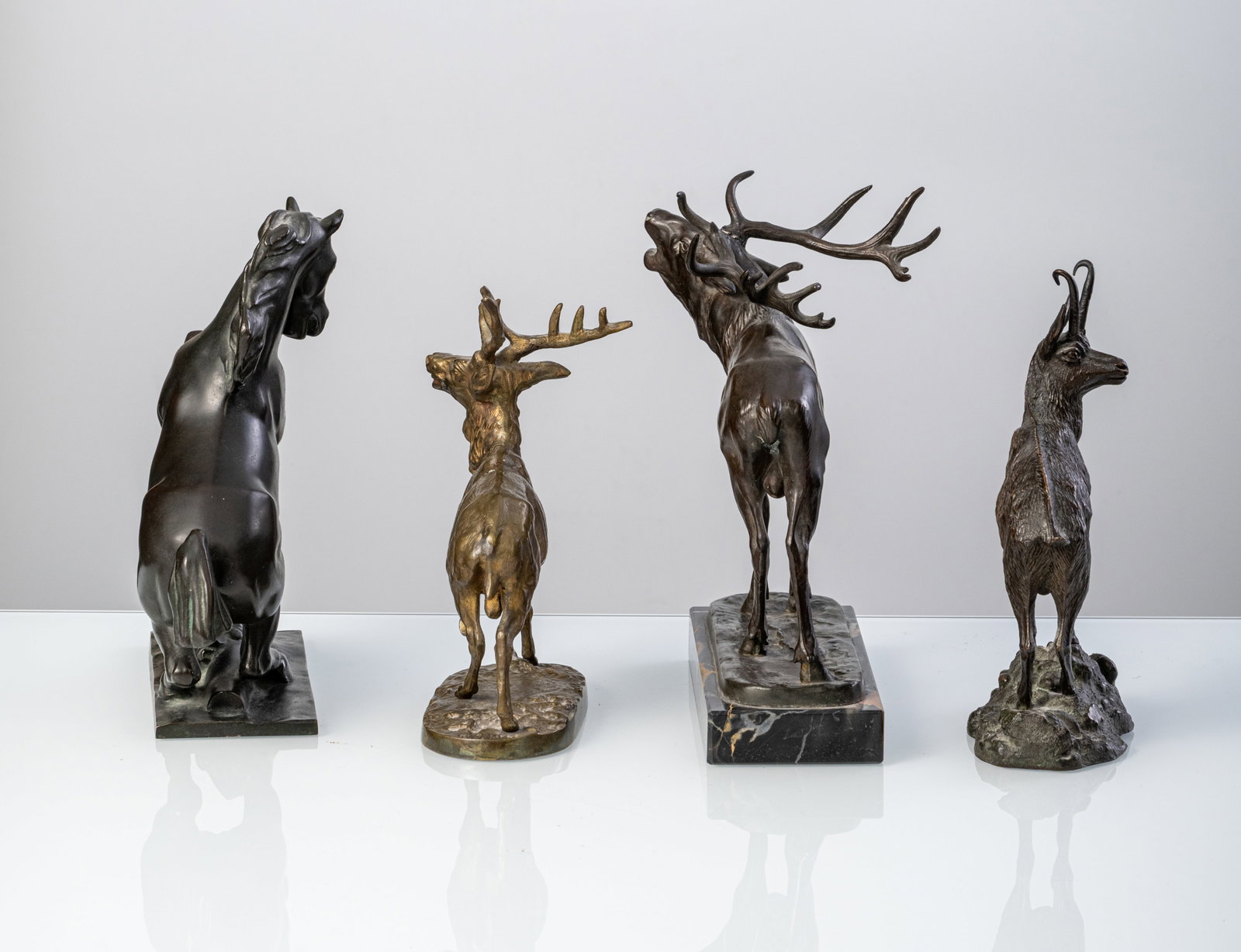 FOUR ANIMAL BRONZE FIGURES - 5