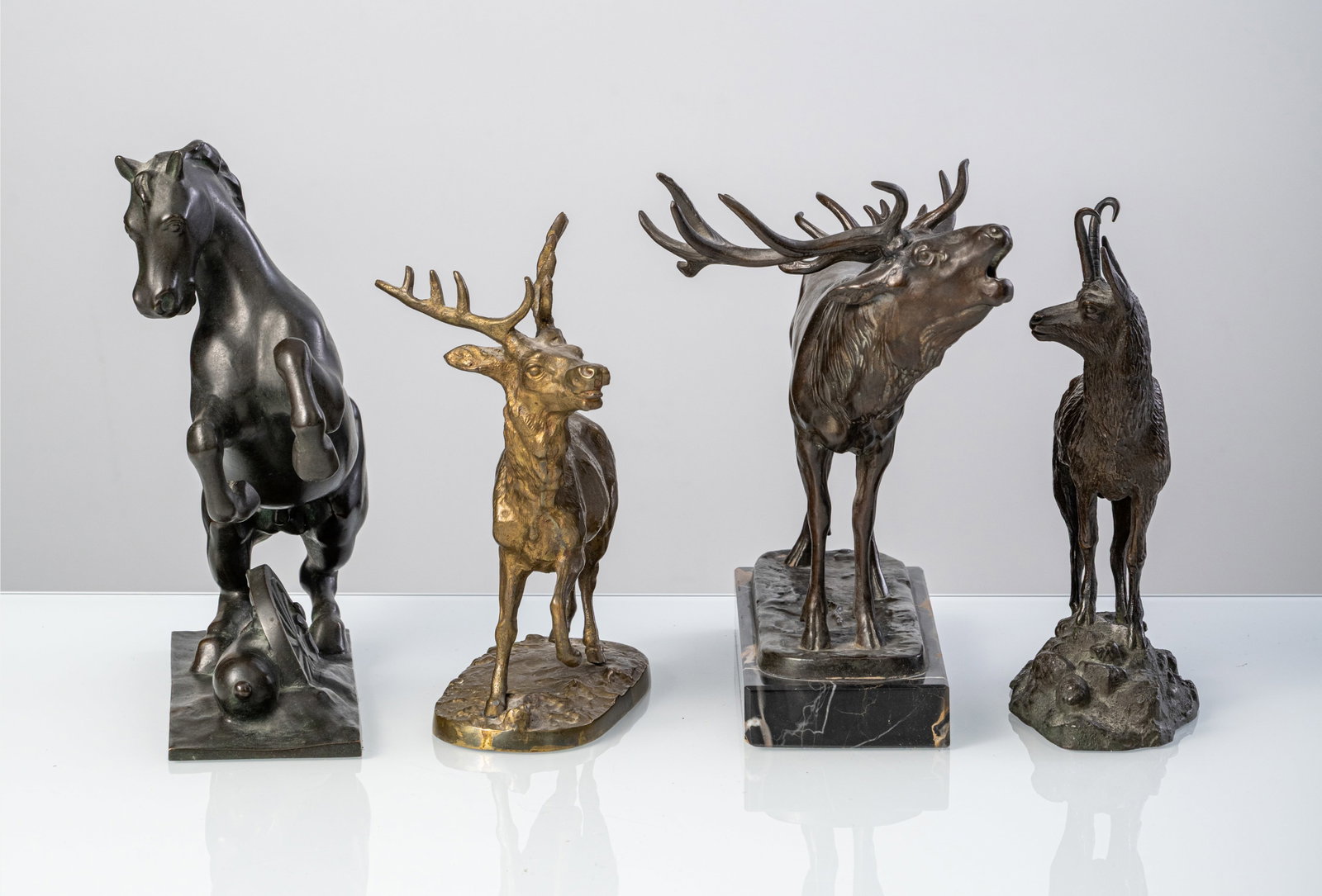 FOUR ANIMAL BRONZE FIGURES - 6