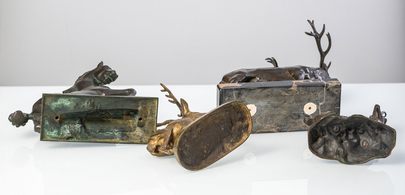 FOUR ANIMAL BRONZE FIGURES - 7