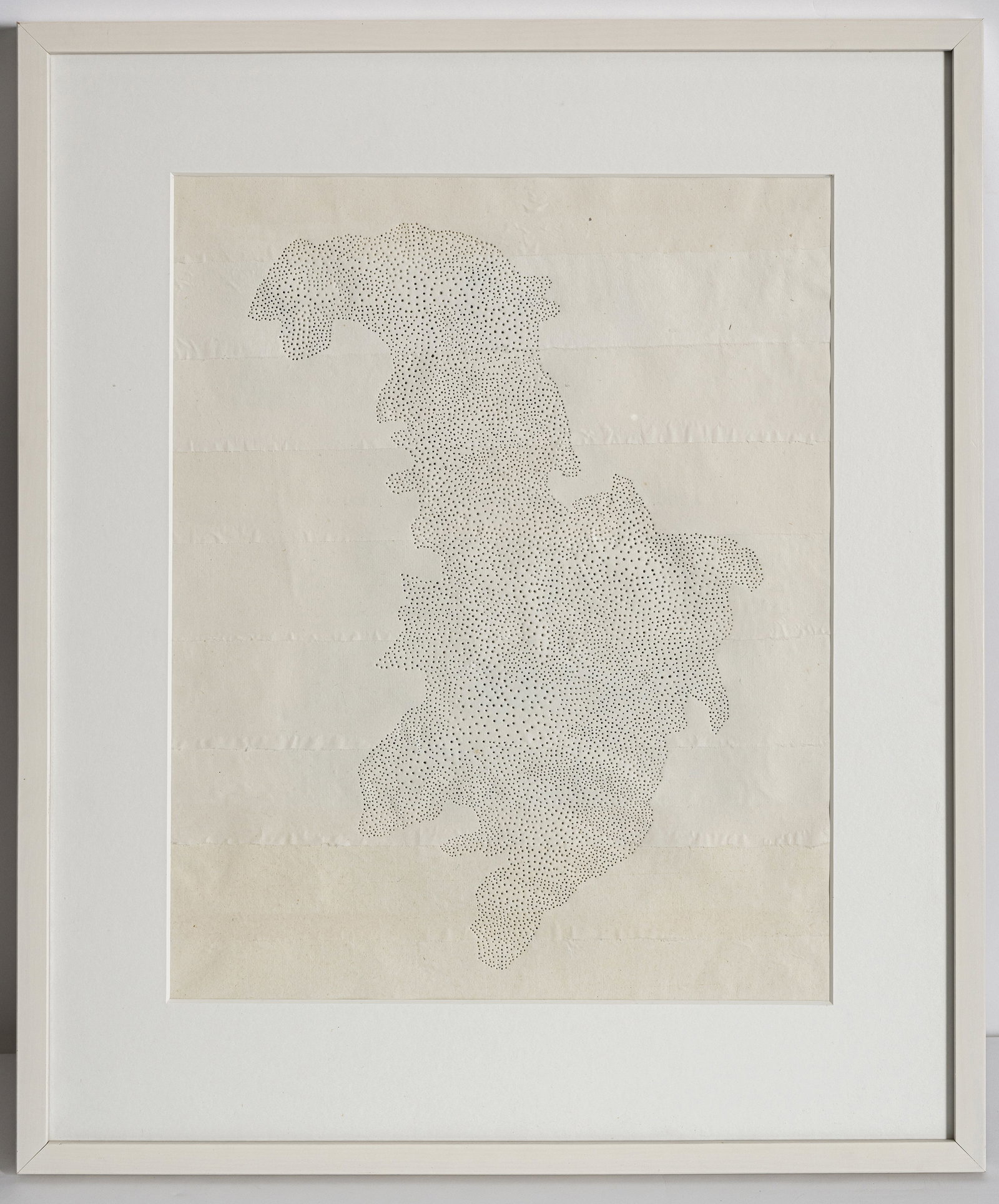 Dréa, Marie: Dréa, Marie Aichelberg, 1958 45 x 36 cm, R. "Carnet nomade VI", 2005. Engraved Japanese paper, collaged. Signed, dated and titled in ink and pencil on the backing board. Galerie Jochen