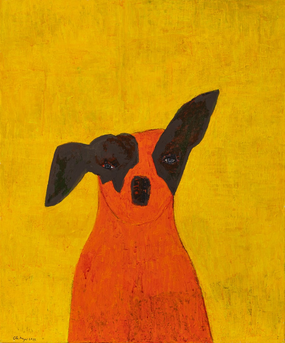 Meyer, Christoph: Meyer, Christoph Greifswald, 1954 61 x 50 cm, o. R. "Paul", 2022. Tempera on canvas. Signed and dated in tempera lower left, as well as signed, dated and titled on the reverse of the stretcher.