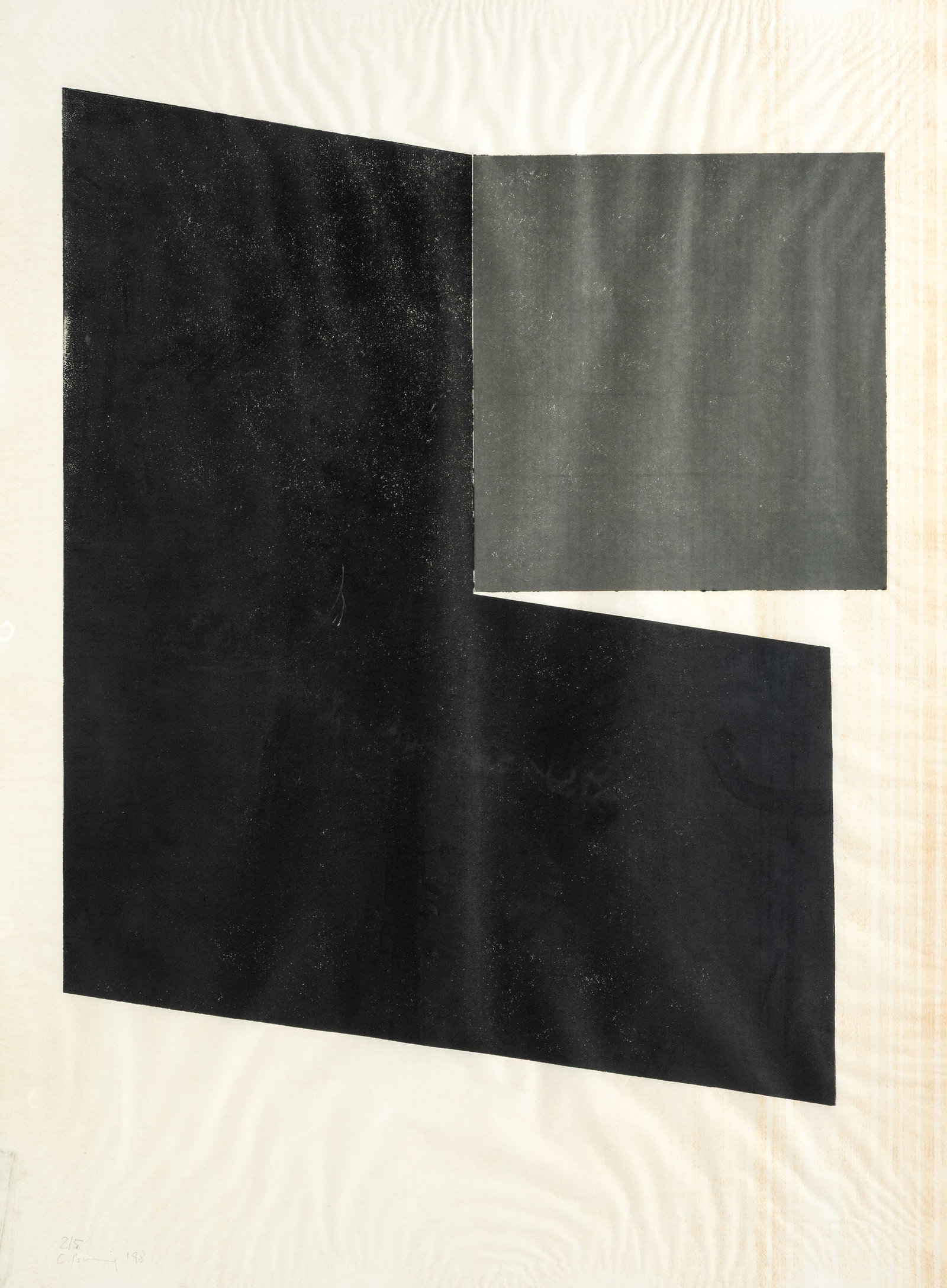Busching, Claudia: Busching, Claudia München, 1954 Blattgröße: 120 x 90 cm, R. Untitled, 1998. Linocut on paper. Signed, dated and numbered 2/5. Corporate collection, Germany. Busching, Claudia