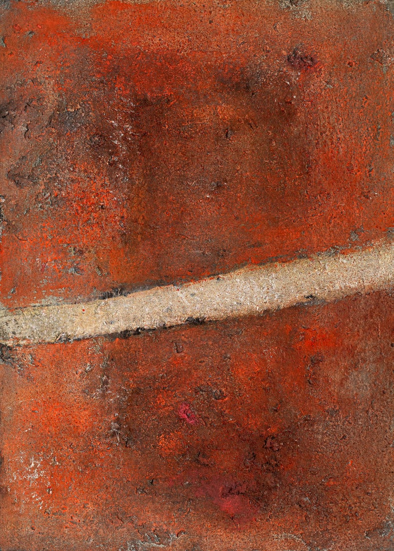 Sieber, Friedrich: Sieber, Friedrich Reichenberg, 1925 - Stuttgart, 2002 35 x 25,5 cm, R. "Imaginationen", 1961. Mixed media on cardboard, mounted on masonite, in a frame designed by the artist. Dated and inscribed on