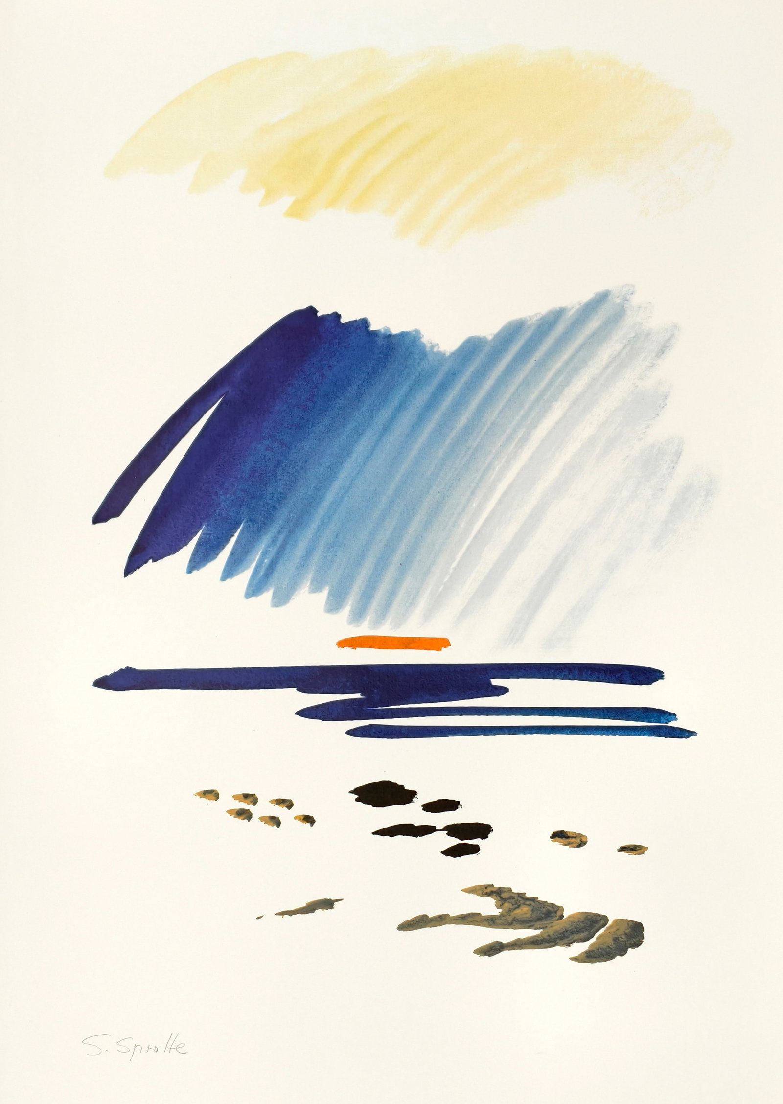 Sprotte, Siegward: Sprotte, Siegward Potsdam, 1913 - Kampen/Sylt, 2004 Blattgröße: 70 x 50 cm, o. R. Sylt, 1979. Silkscreen print on wove paper. Signed in pencil lower left. Corporate collection, Germany.