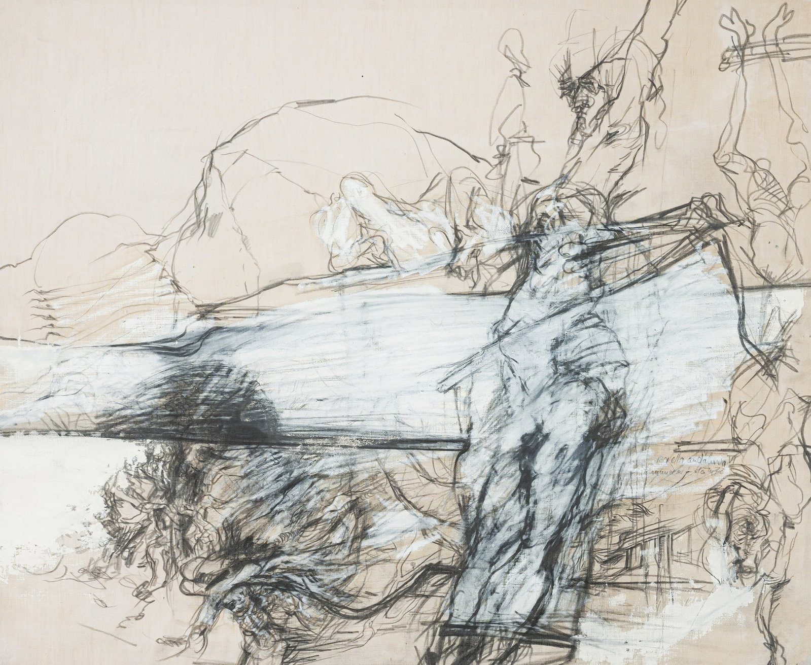 Hämmerle, Joachim: Hämmerle, Joachim Bad Saulgau, 1940 - 2024 51 x 62 cm, R. "Paella Andalusia VI", 1976. Mixed media on linen. Monogrammed and dated. Studio of the artist. Private property,