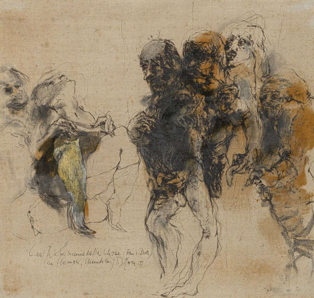 Hämmerle, Joachim: Hämmerle, Joachim Bad Saulgau, 1940 - 2024 Versch., R. 3 works: Erotic scenes, n. d.; 1977. Mixed media on linen. All monogrammed and 2 dated. Private property, Bayern. Hämmerle, Joachim