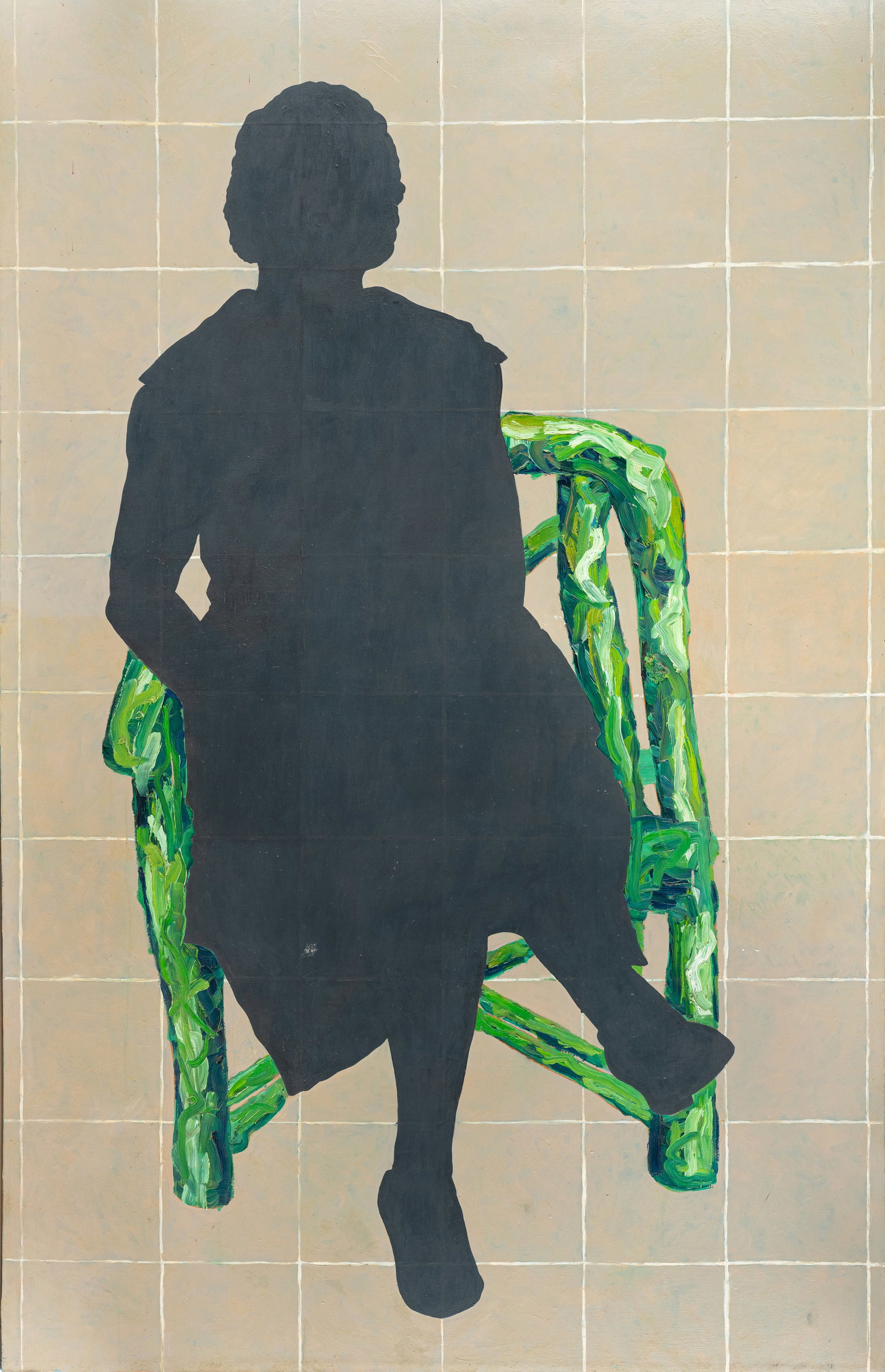 Nickel, Nicole: Nickel, Nicole Freudenstadt, 1968 244 x 157 cm, o. R. Figure, 1993. Oil on canvas. Signed and dated on the reverse. Private collection, Süddeutschland. Nickel, Nicole Freudenstadt, 1968 244 x