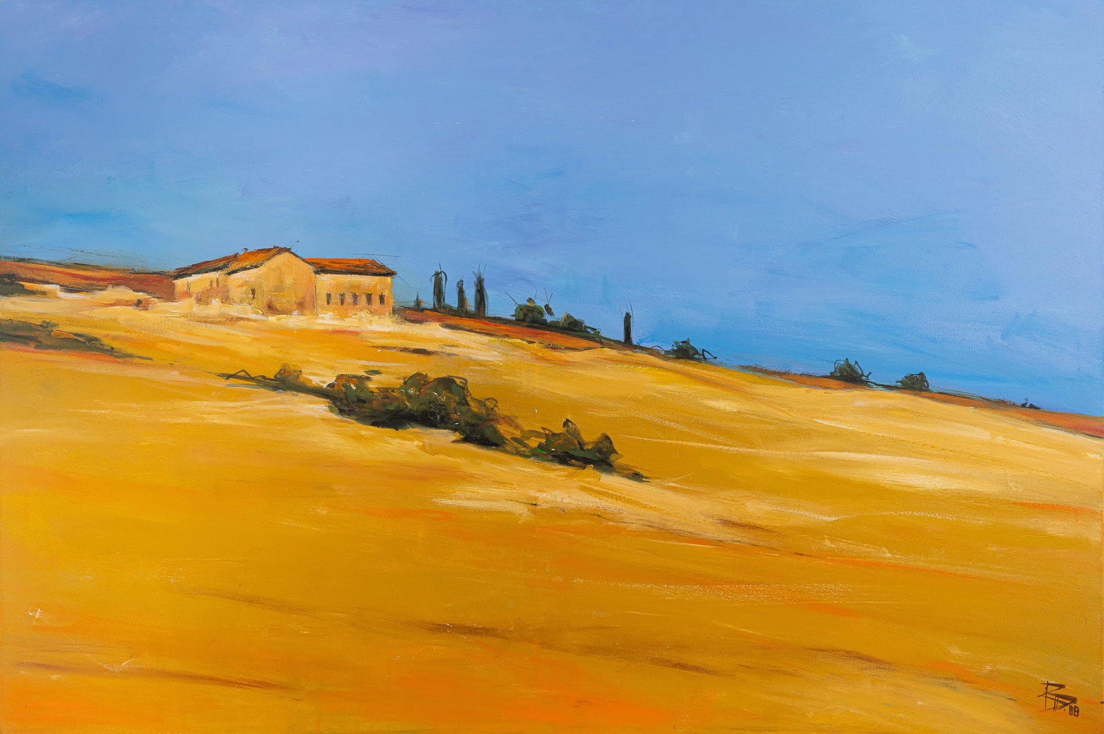 Duschek, Radovan: Duschek, Radovan 100 x 150 cm, R. "Toscana", 2008. Acrylic on canvas. Monogrammed and dated in acrylic lower right; titled on an exhibition label on the reverse. Studio of the artist. Collection